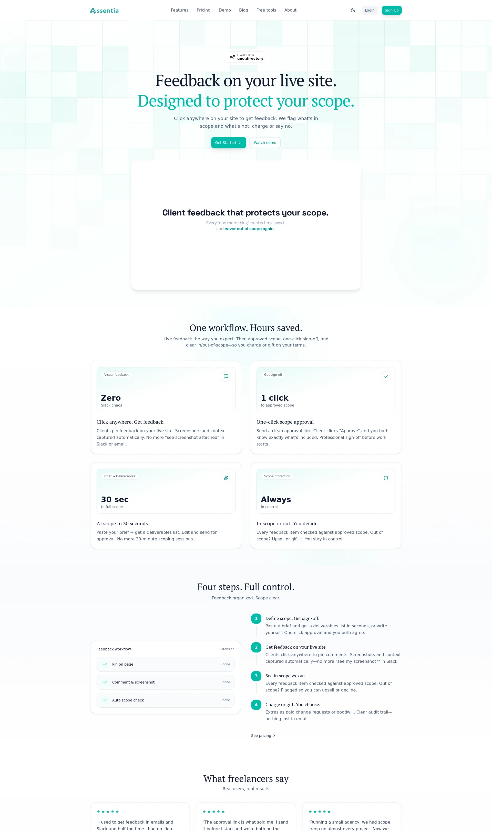 Live website feedback and scope protection for freelancers and agencies