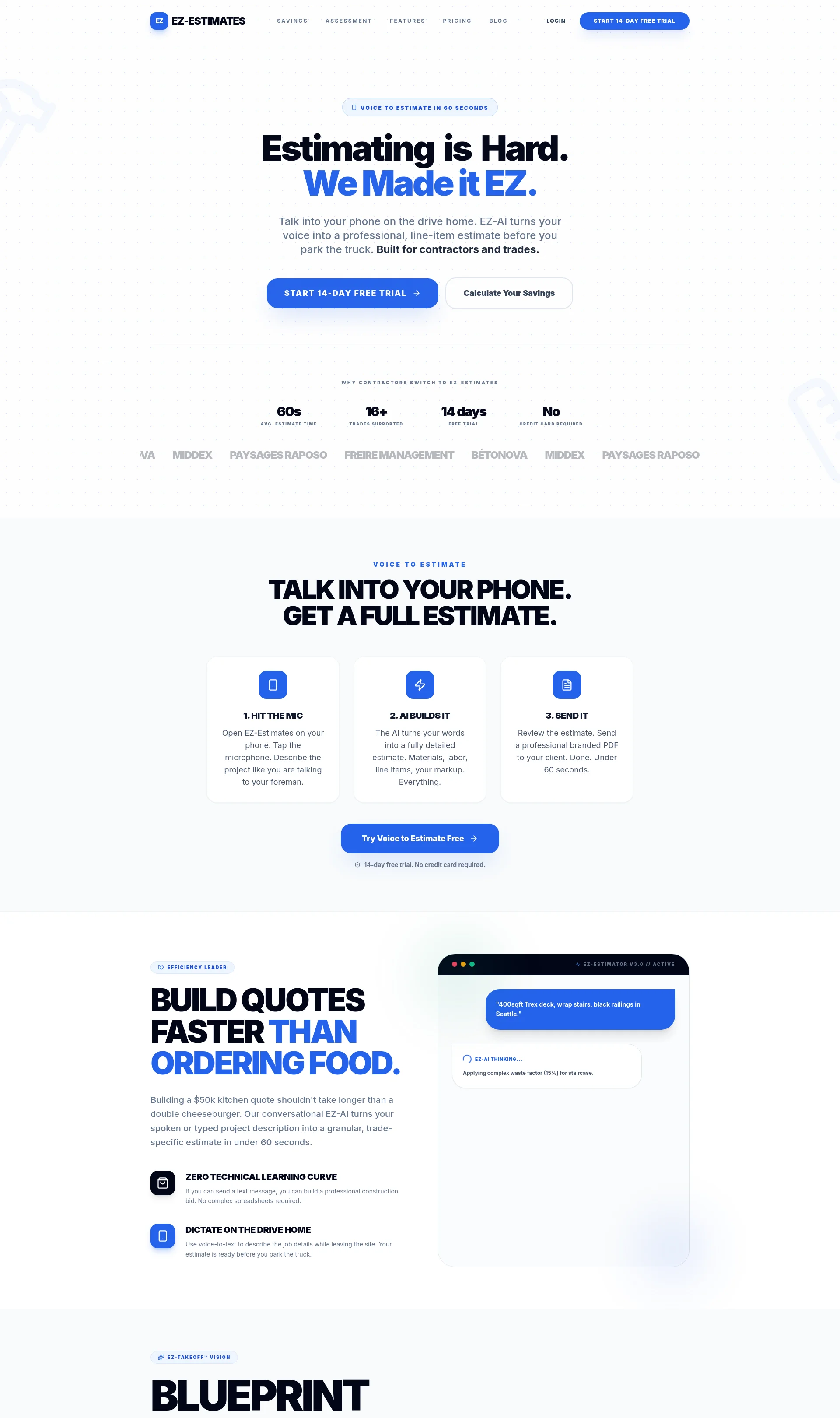 AI Construction Estimating Software for Contractors