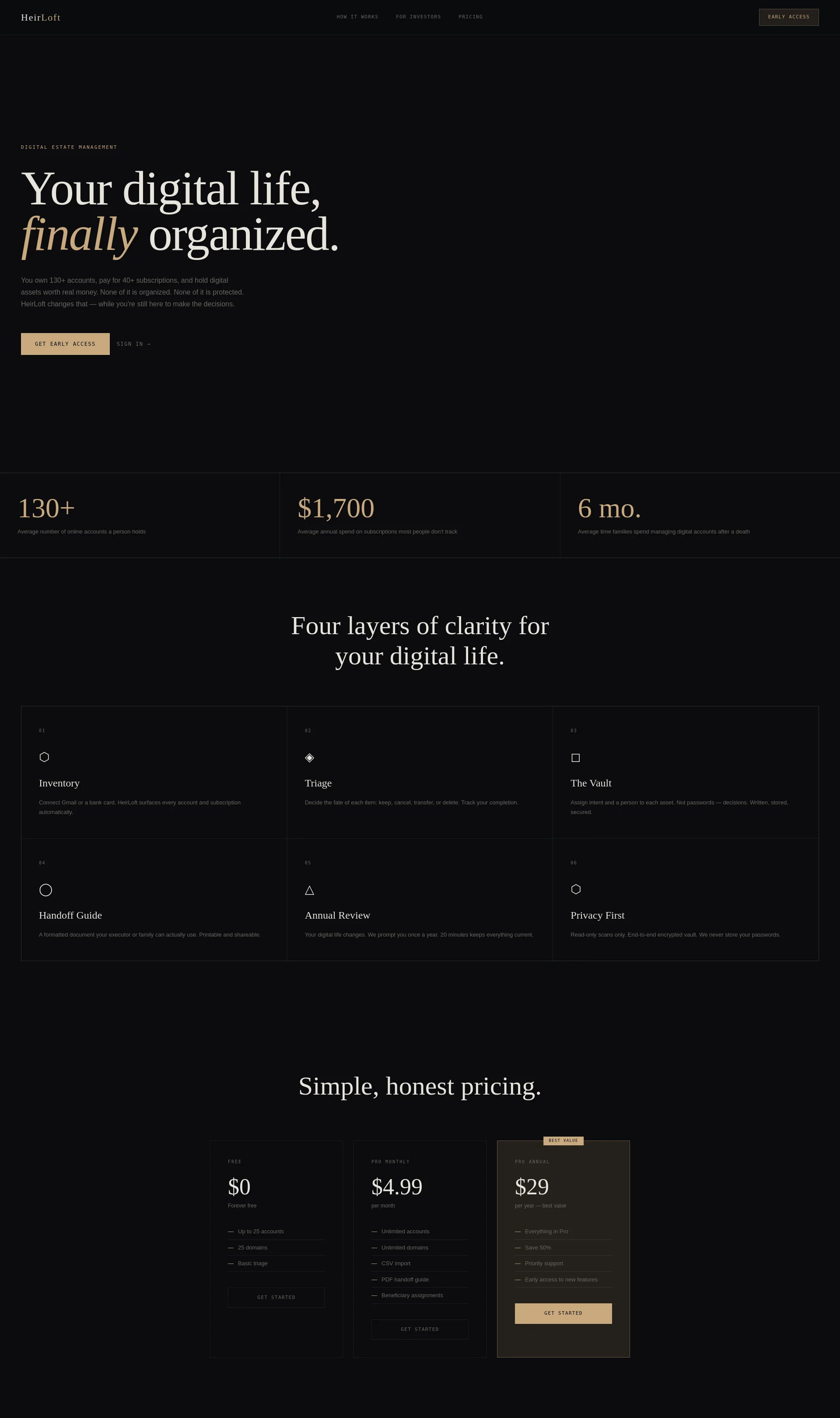 Organize and protect your digital life with HeirLoft