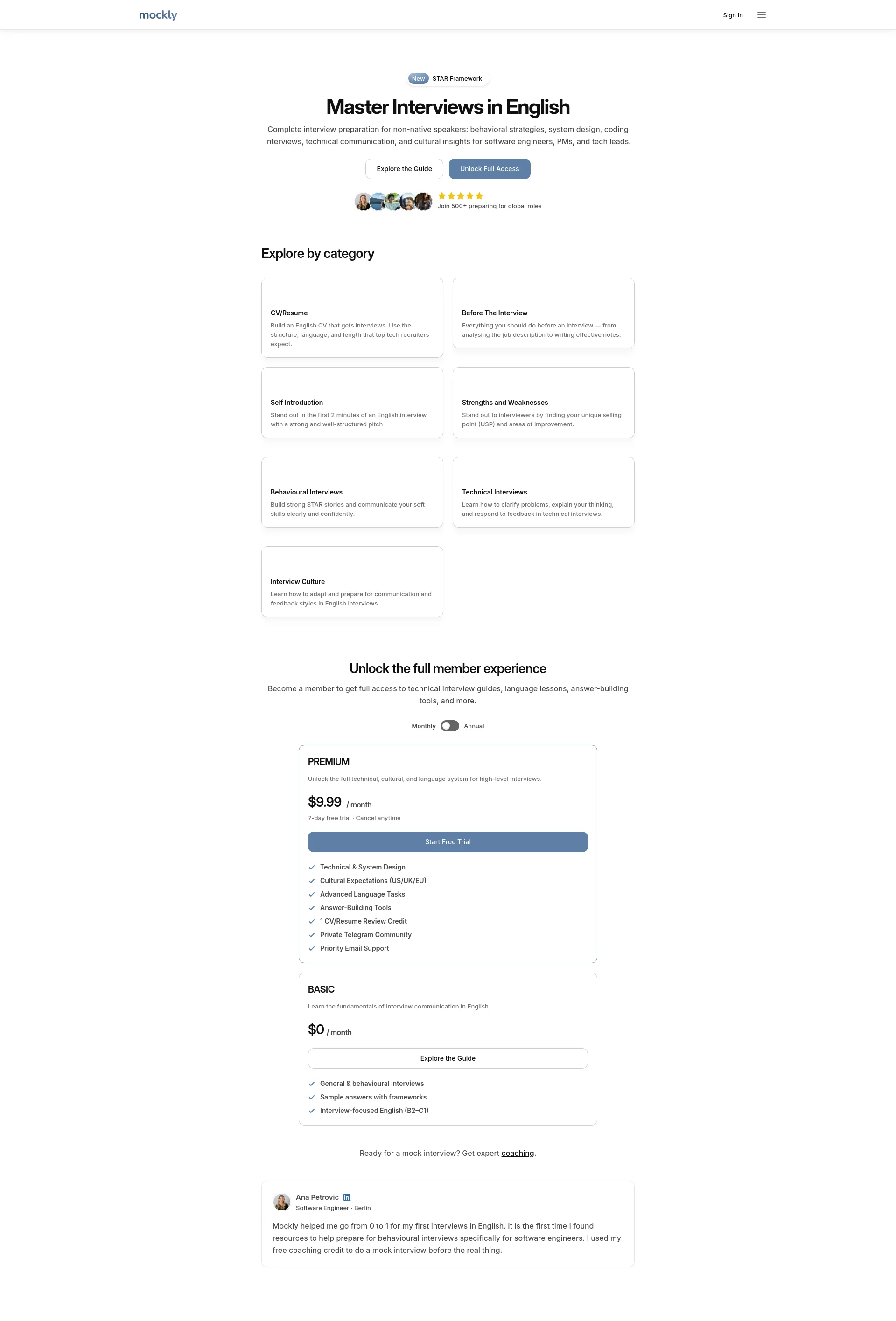 Complete interview preparation for non-native speakers