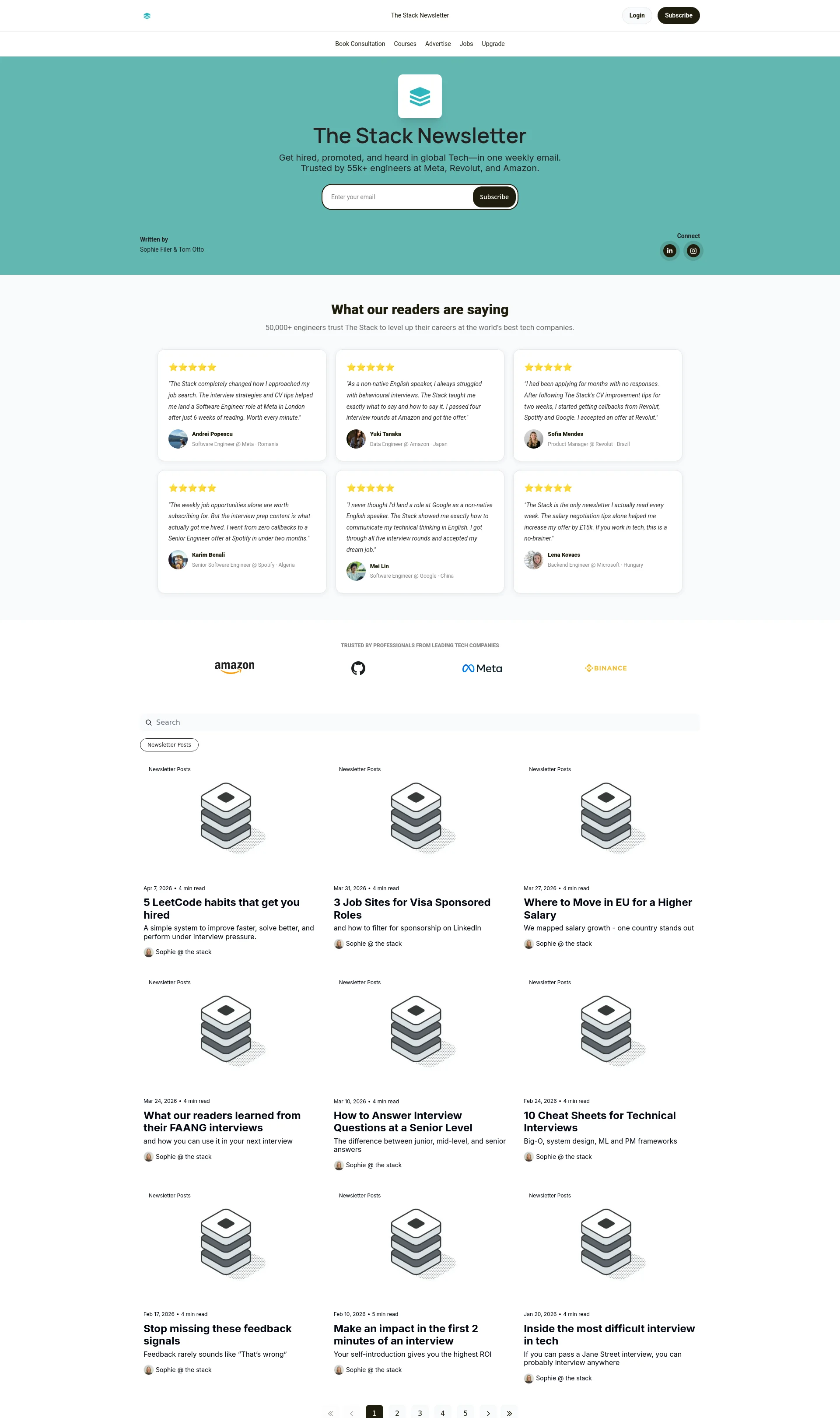 Get hired, promoted, and heard in global tech with a weekly newsletter