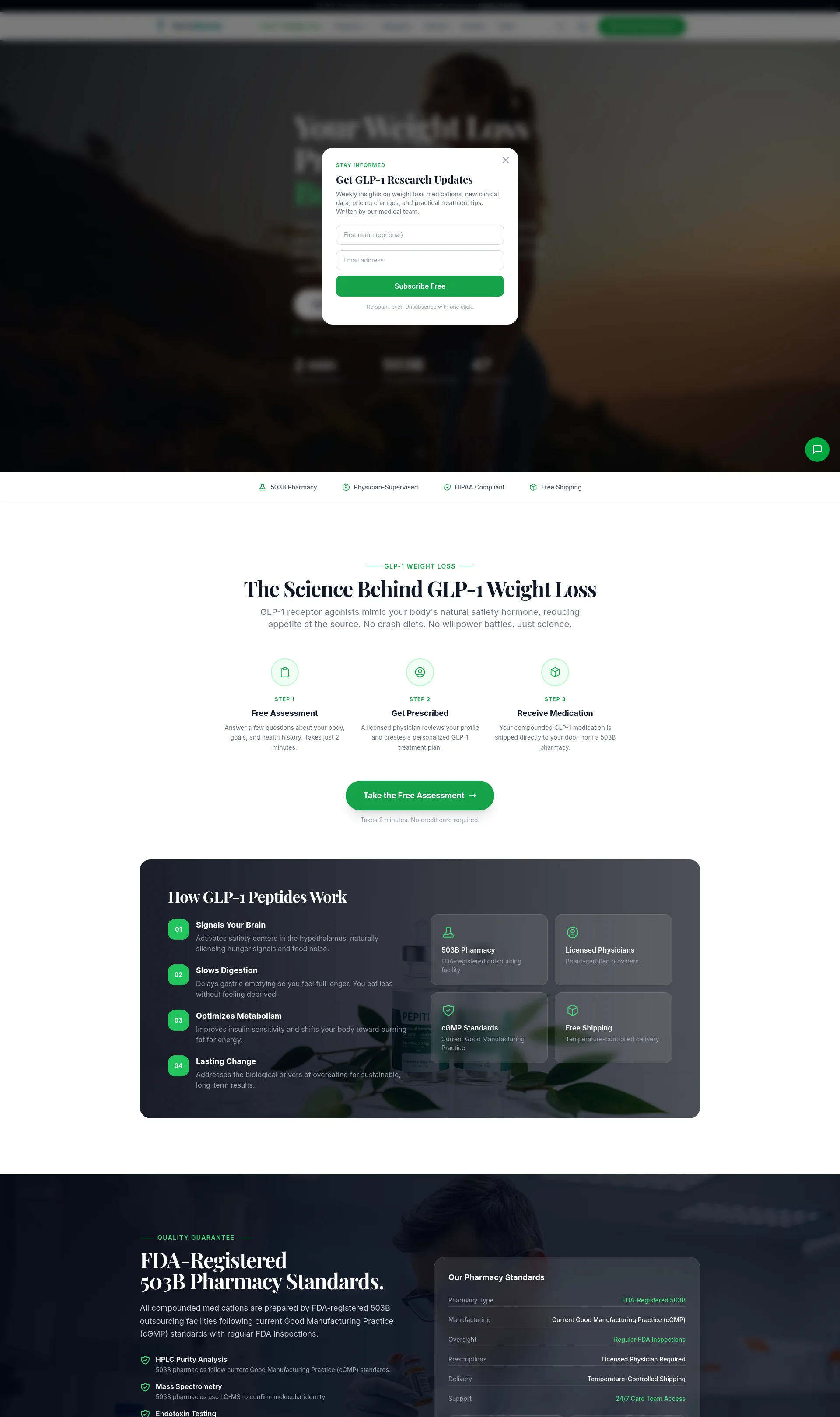 GLP-1 Weight Loss & Premium Peptides