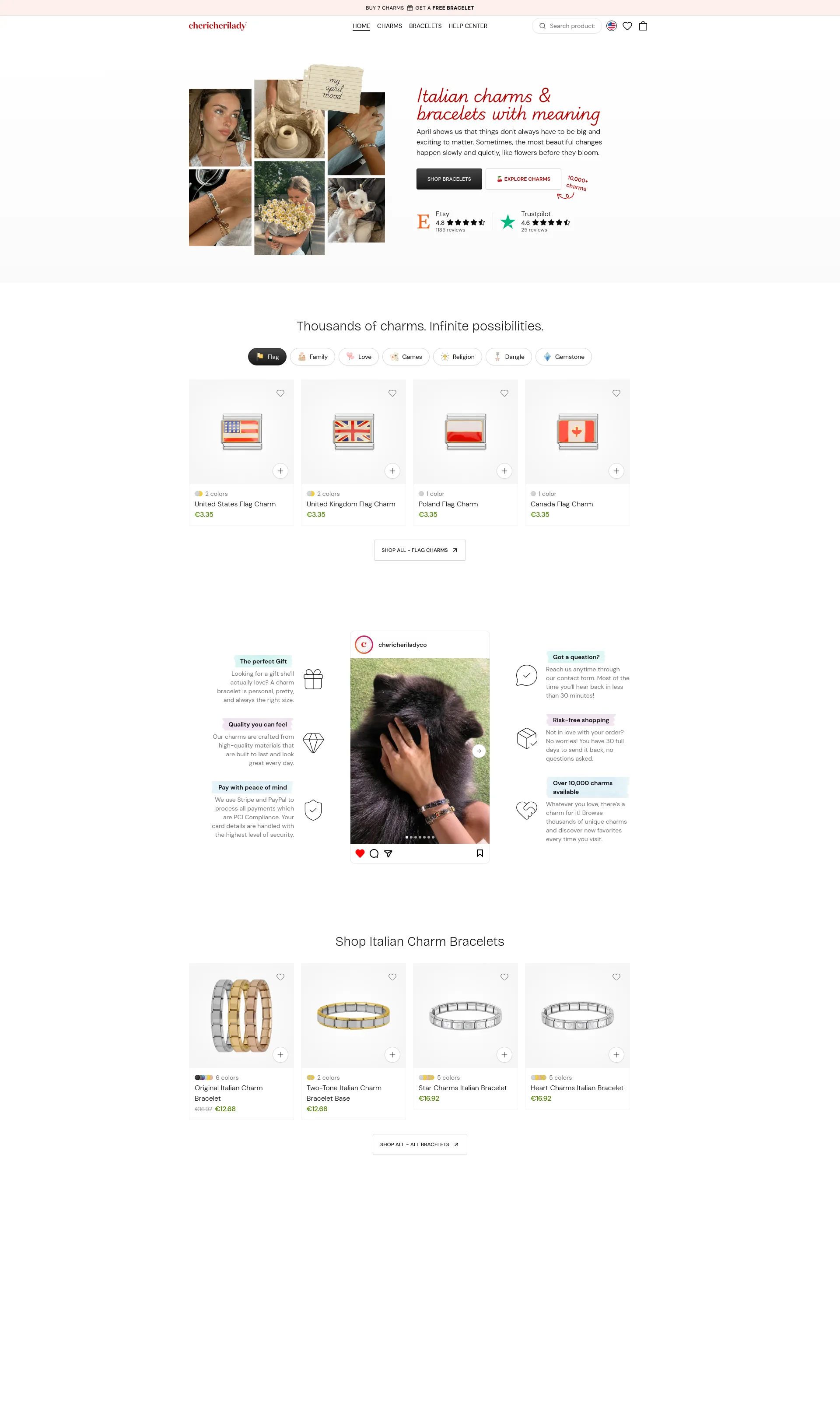 Italian Charms & Italian Bracelets