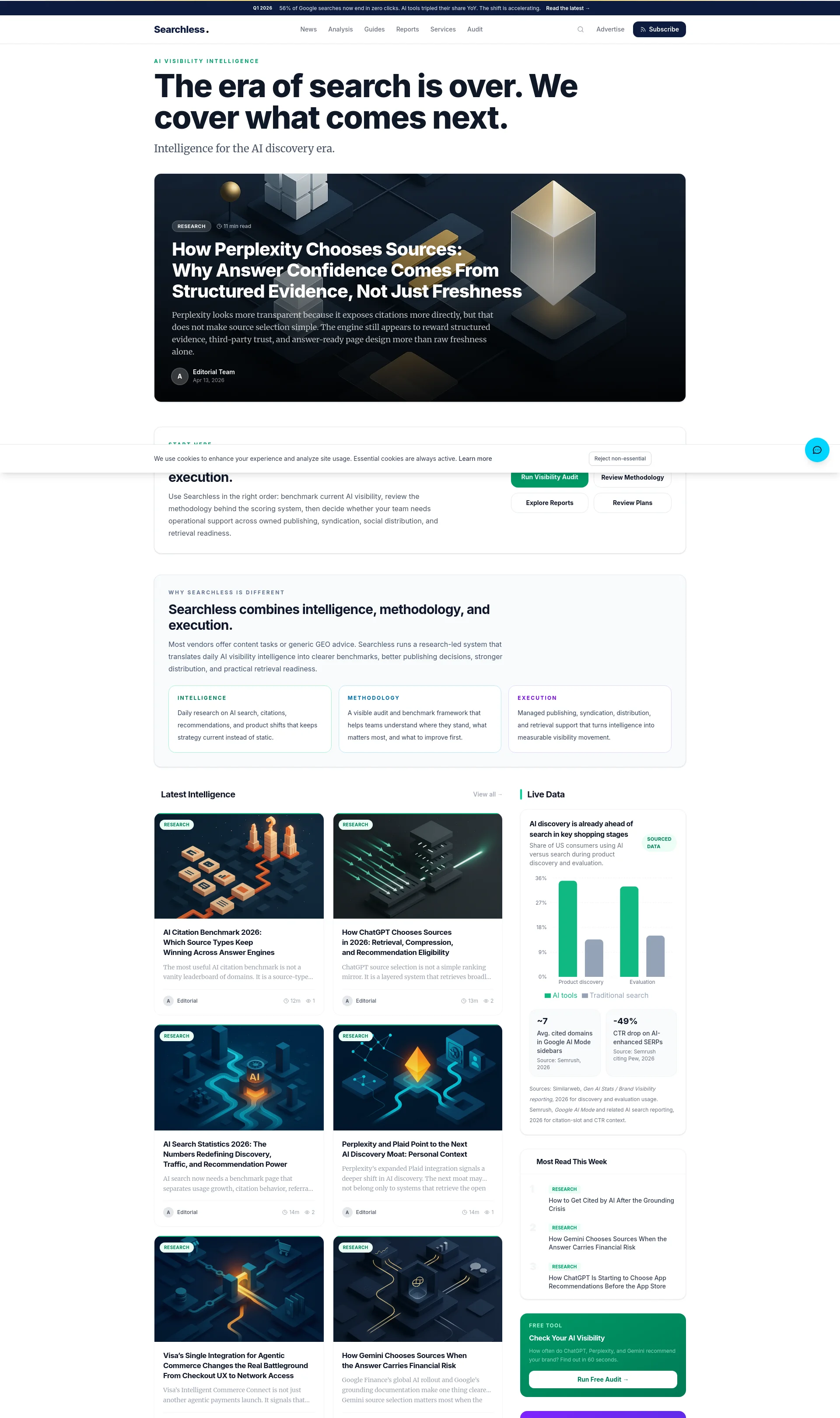 Intelligence for the AI Discovery Era