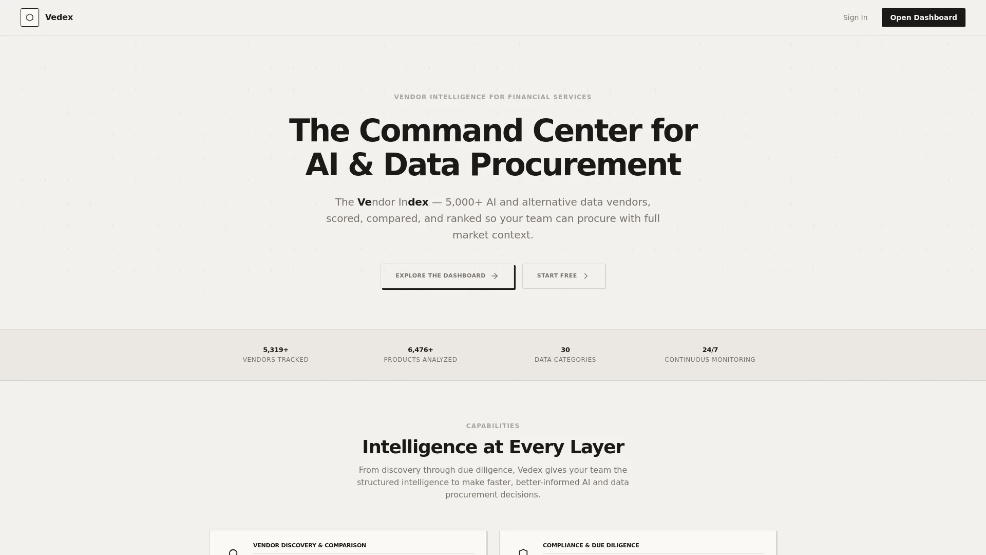 Alternative Data Vendor Intelligence Platform