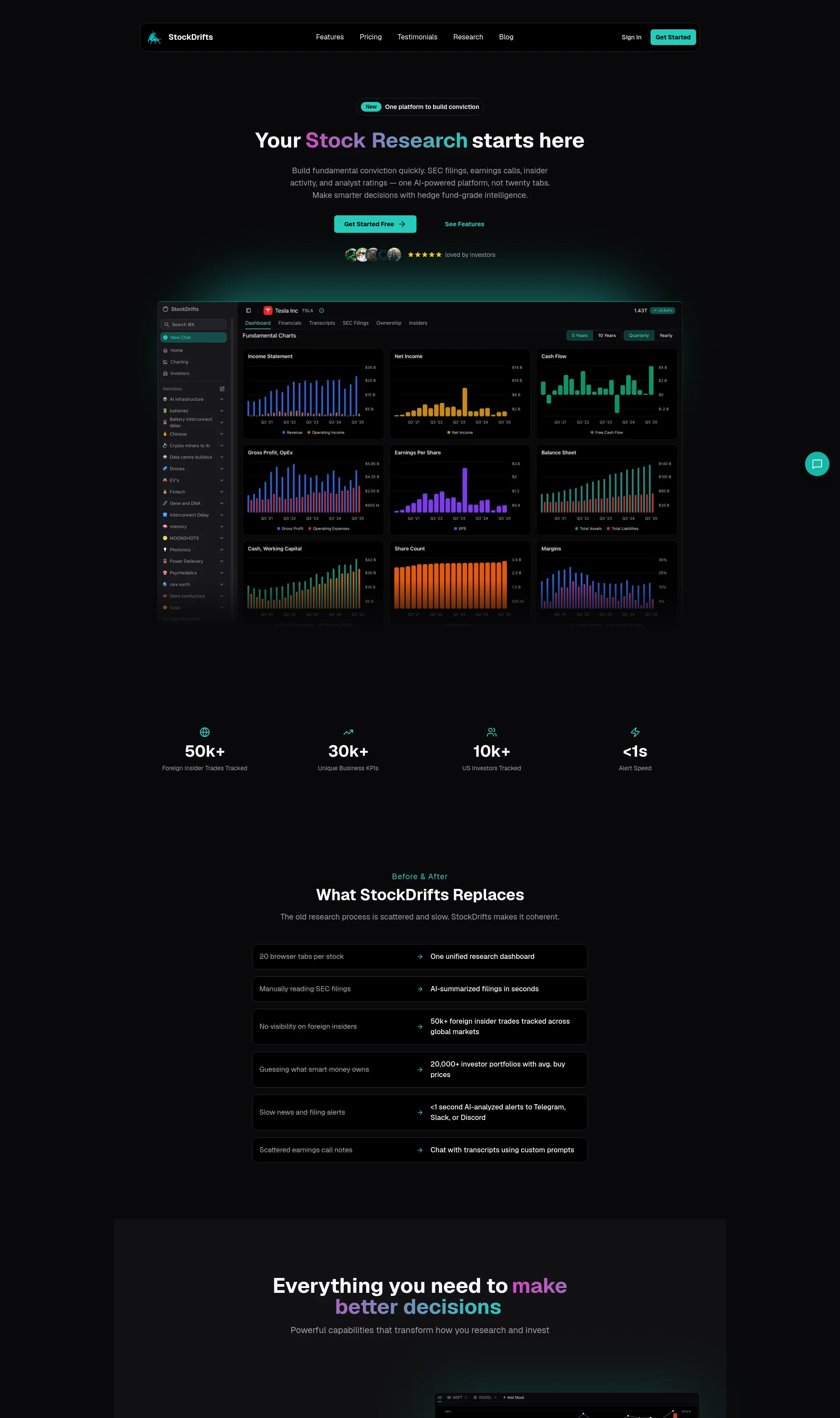 AI-Powered Stock Research Platform