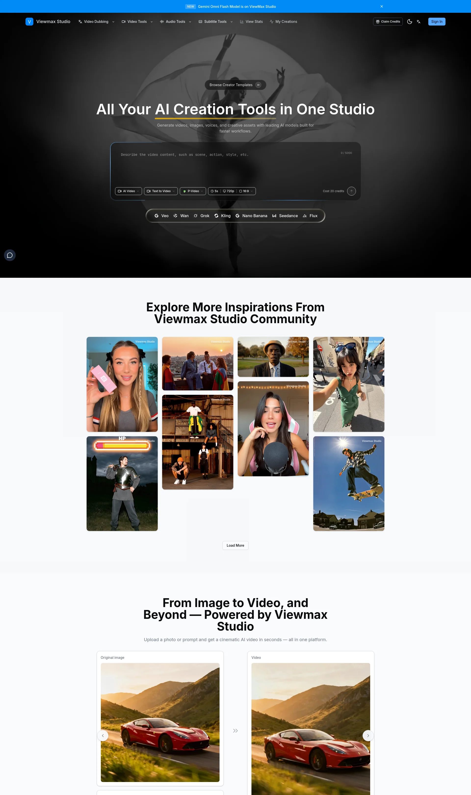 AI suite for viral video creation