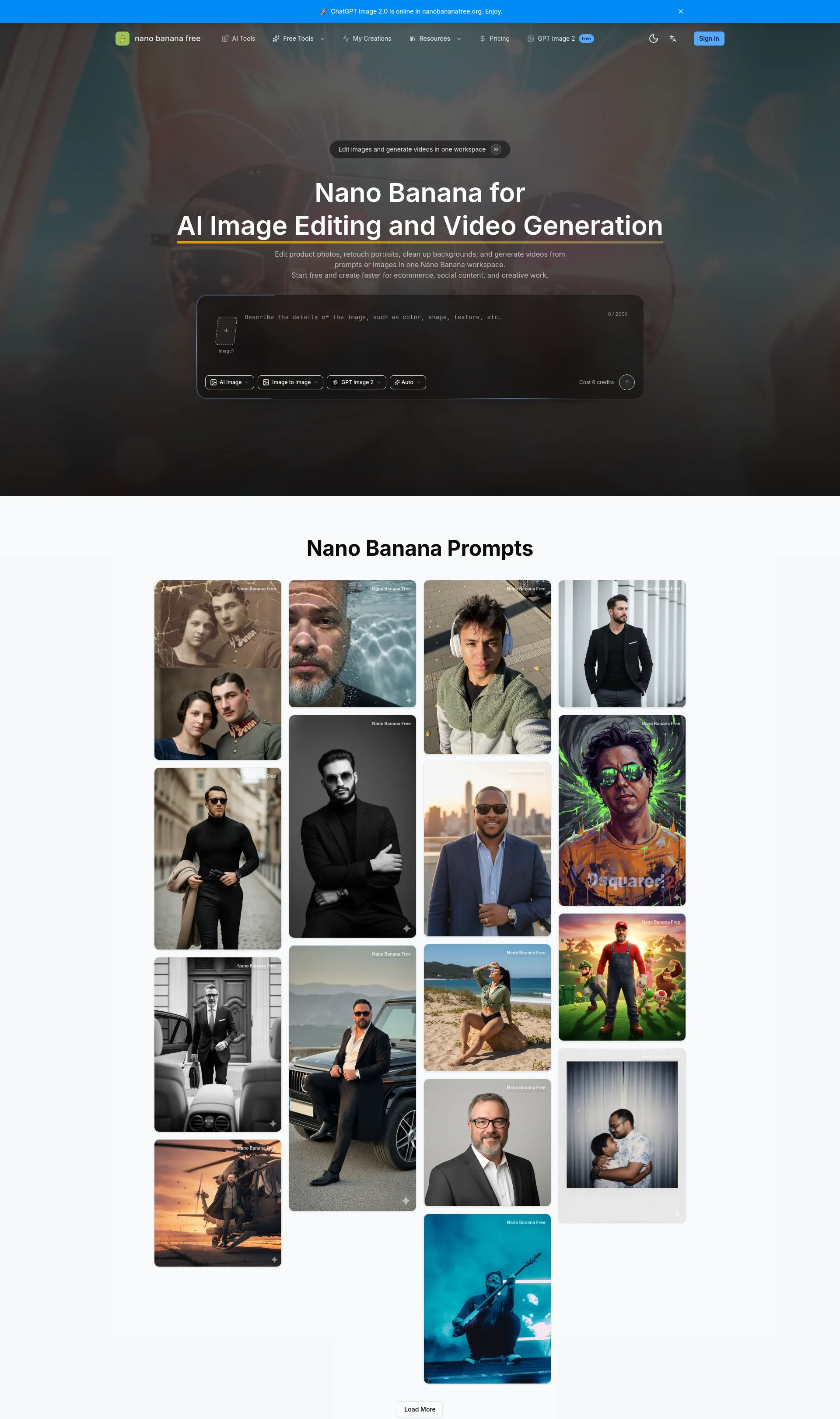 Free AI Image Editor & Video Generator