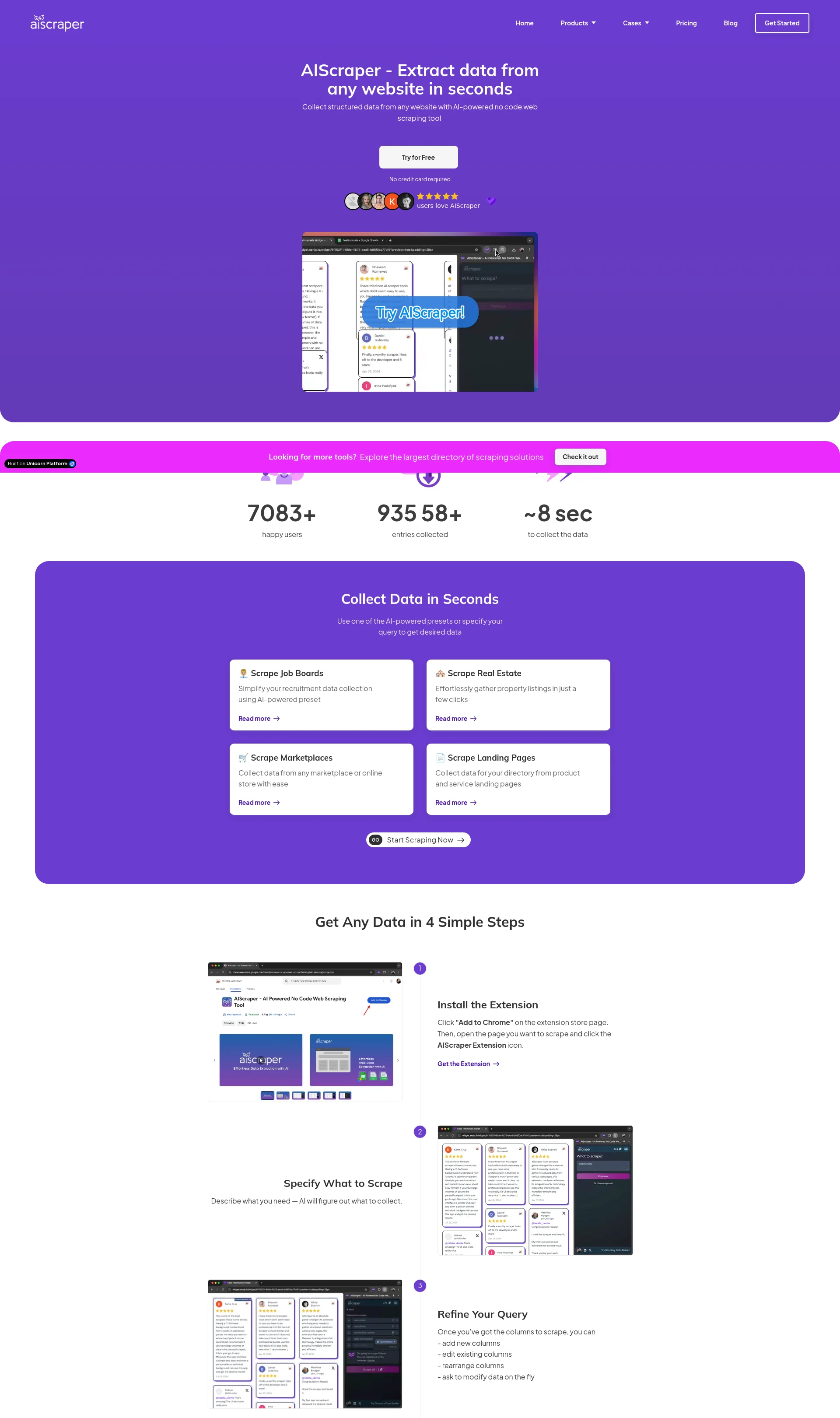 AI Powered No Code Web Scraping Tool