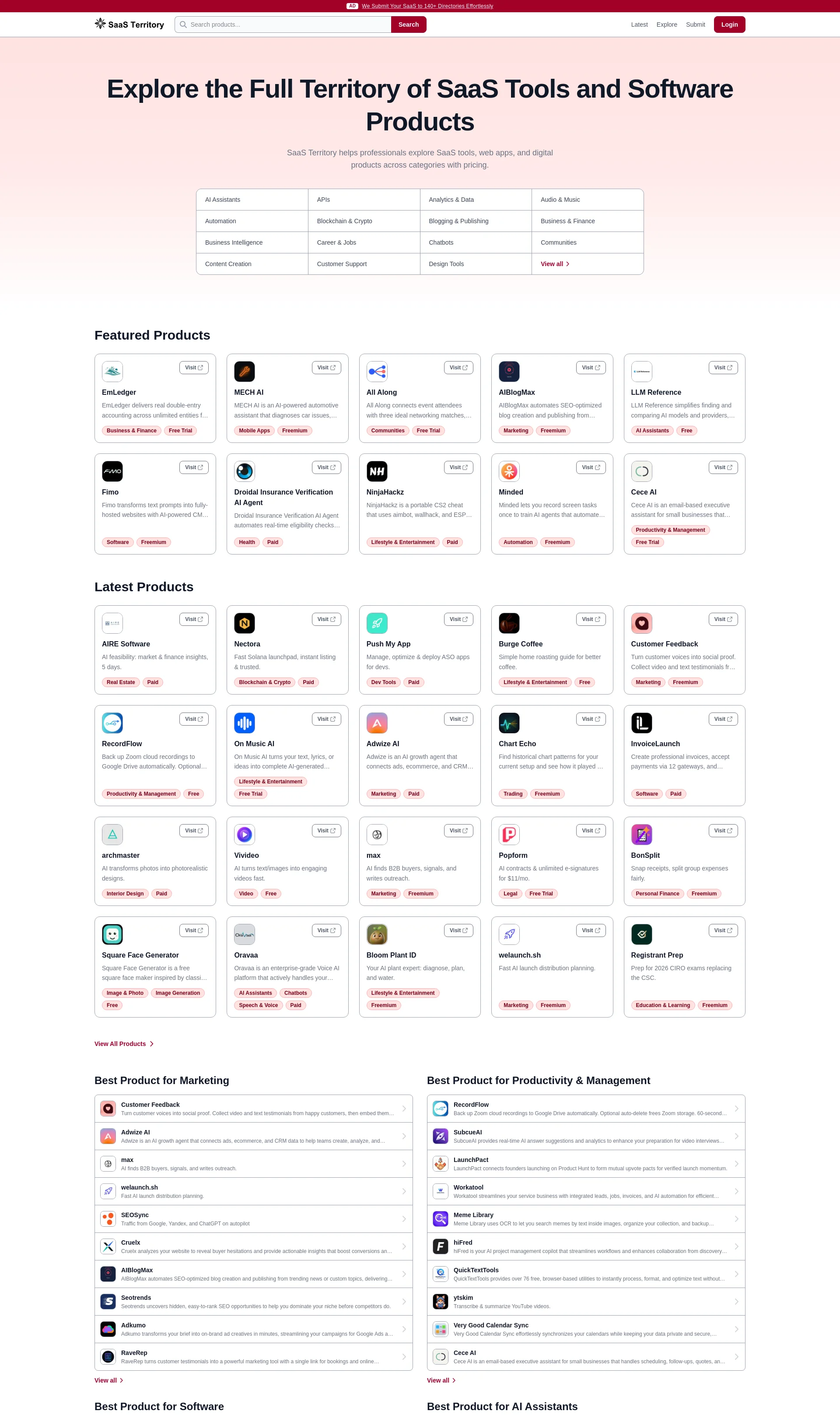 Explore the Full Territory of SaaS Tools and Software Products