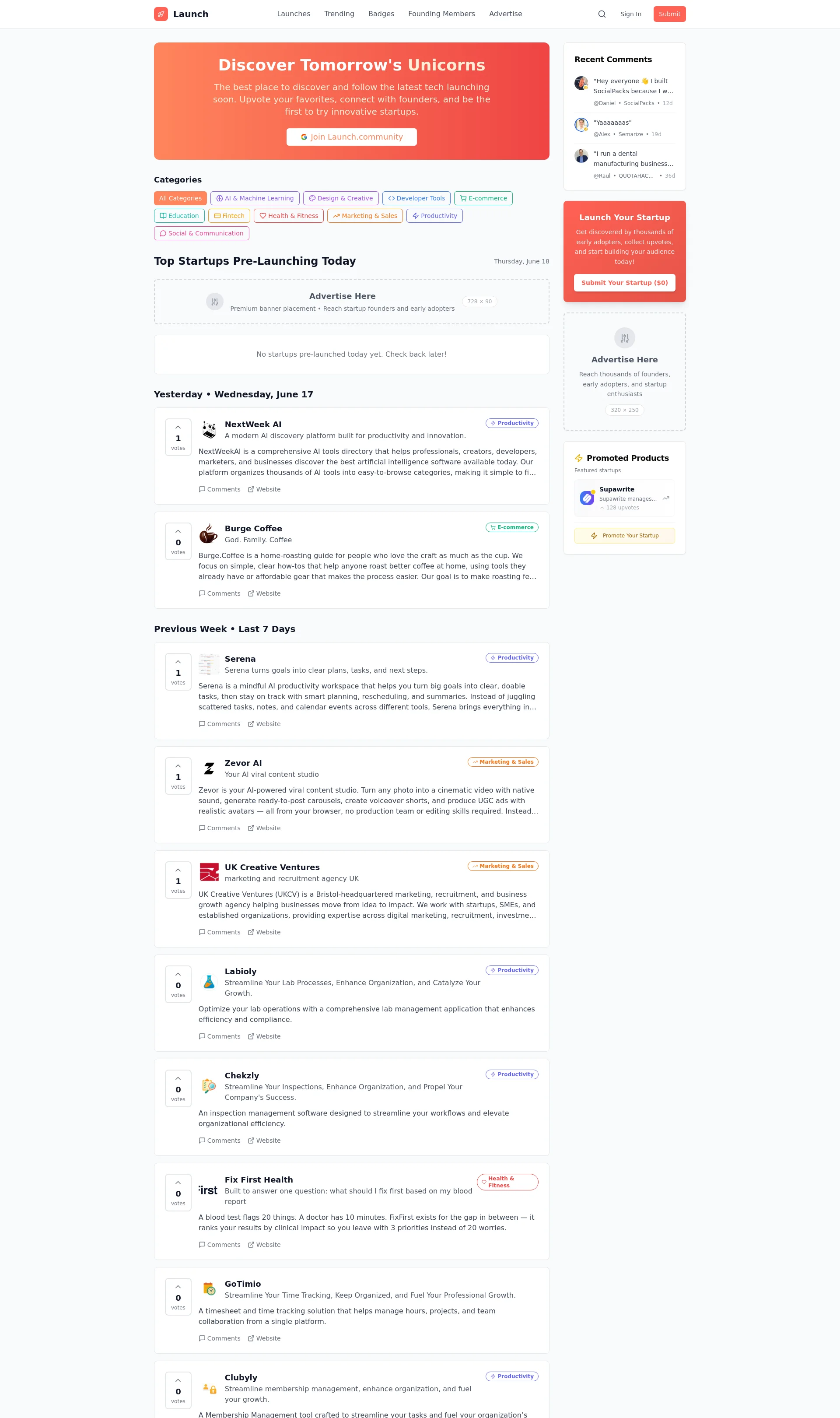 Discover Startups Before They Launch