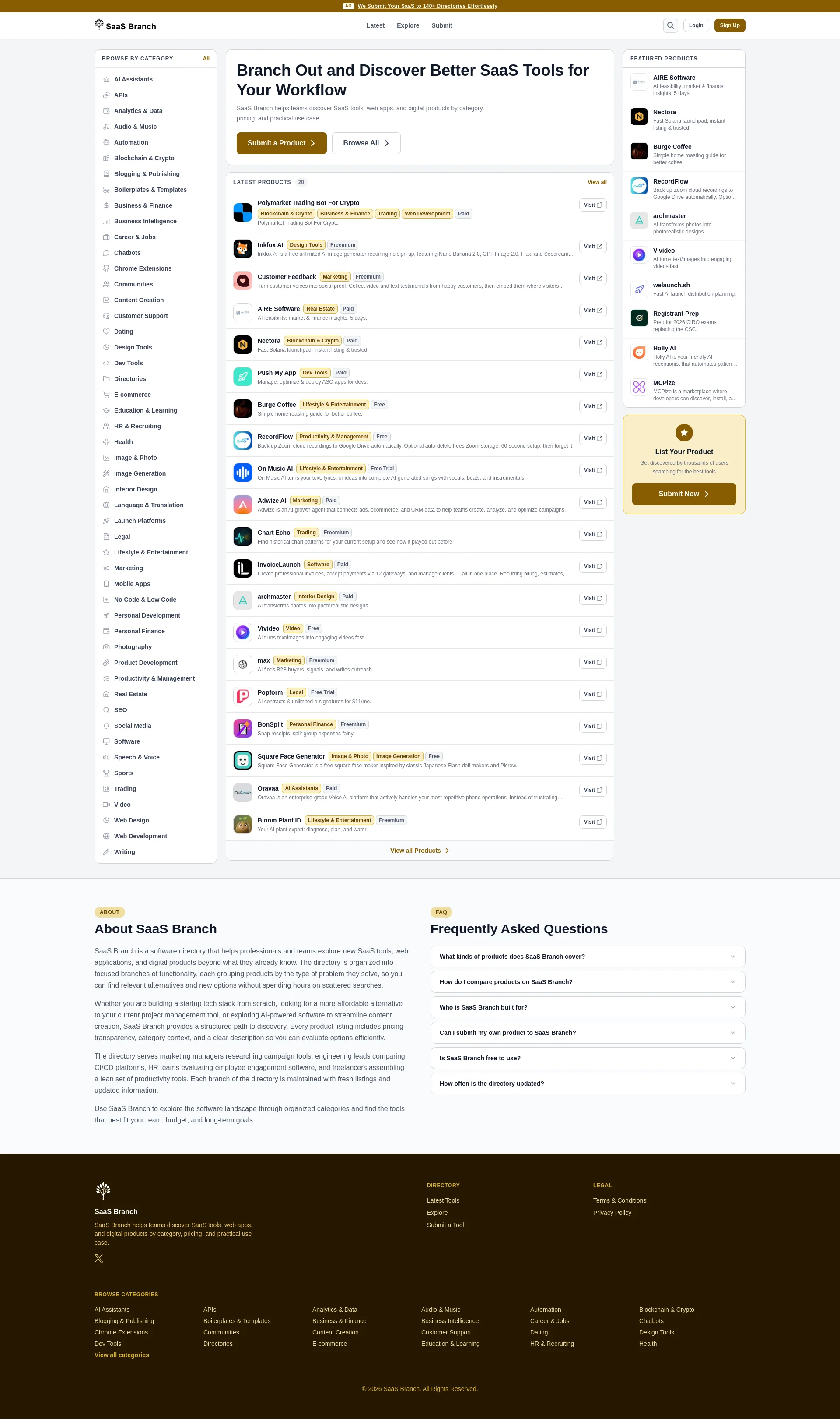 Branch Out and Discover Better SaaS Tools for Your Workflow