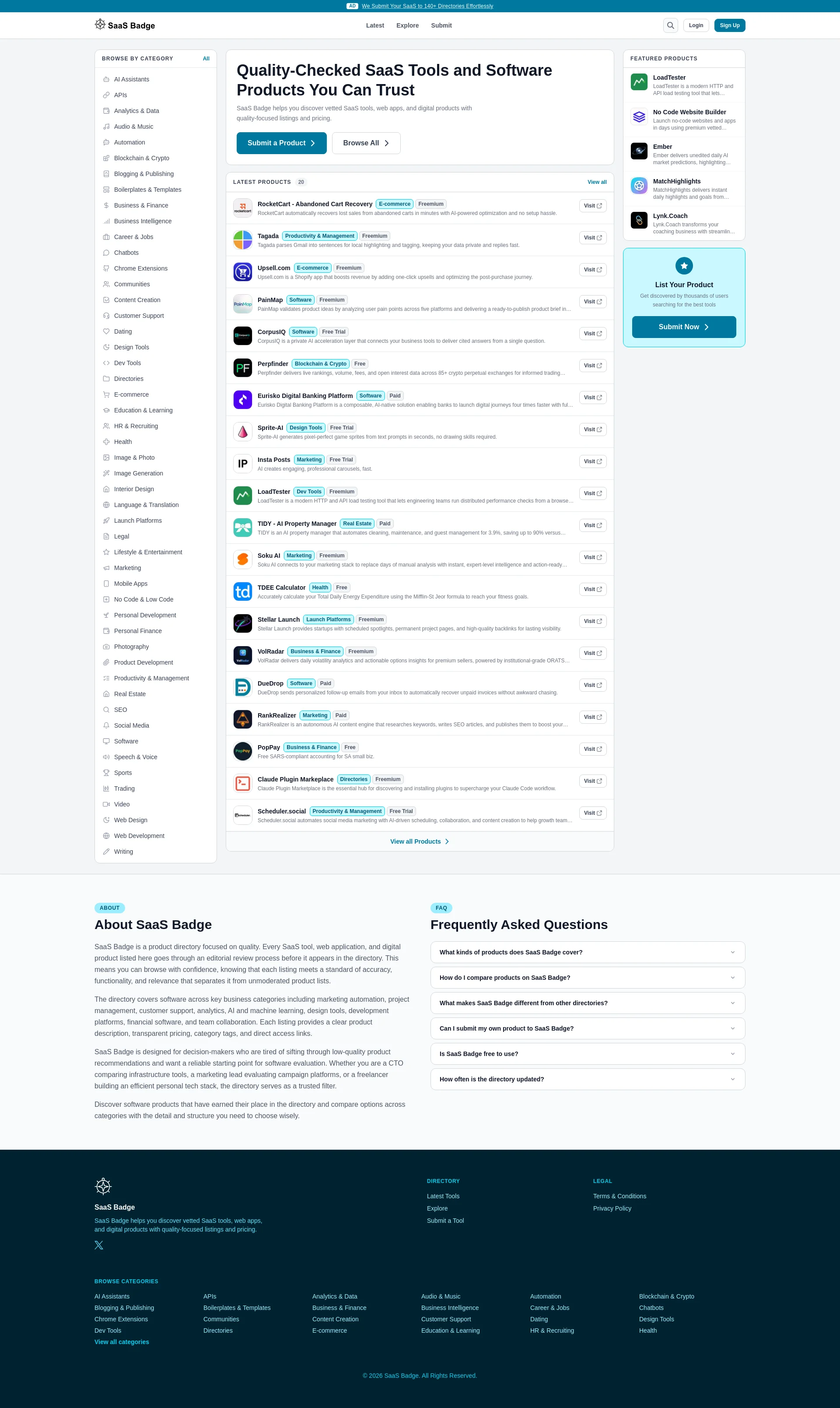 Quality-Checked SaaS Tools and Software Products You Can Trust