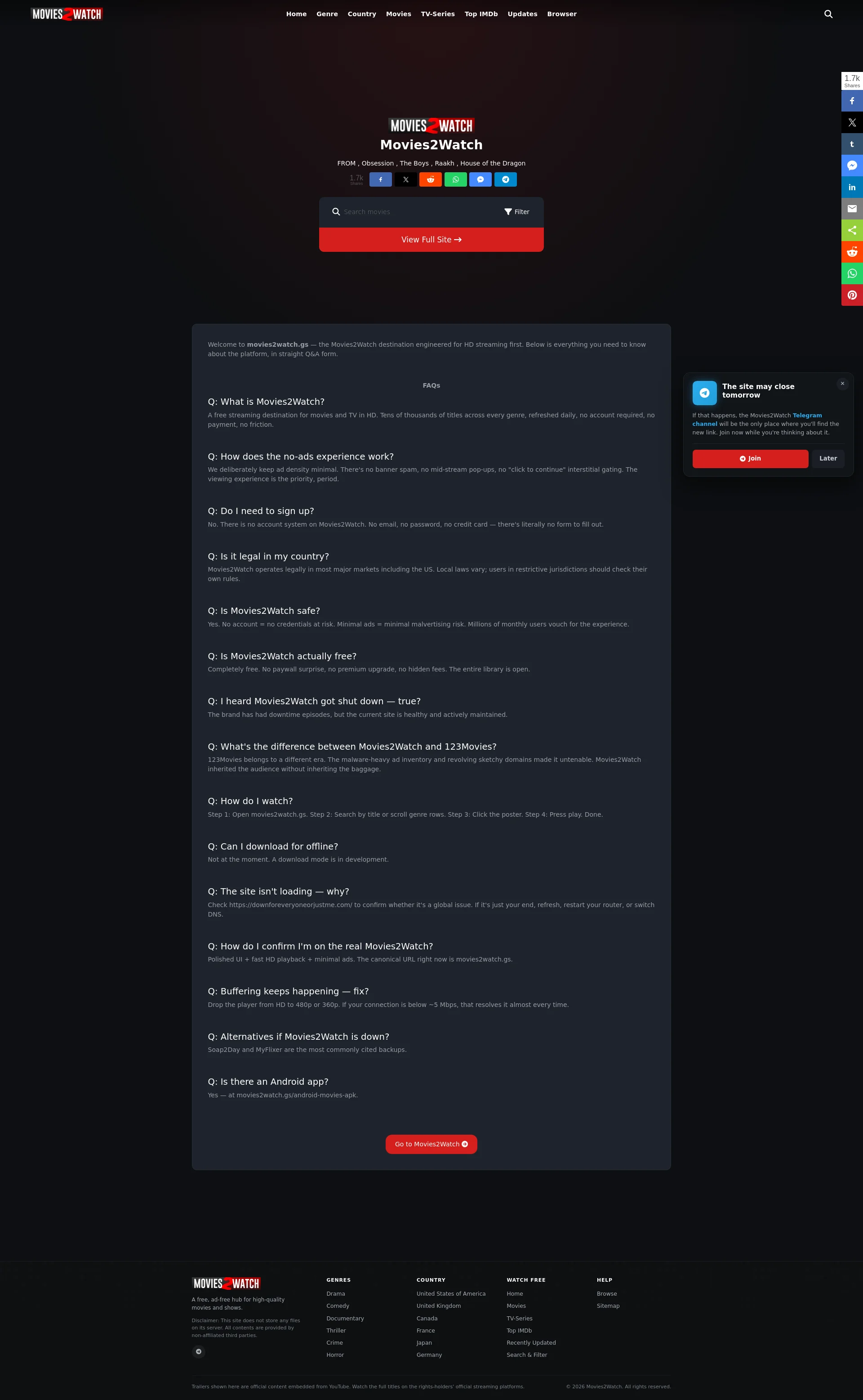 Watch Full Movies & TV Series Free