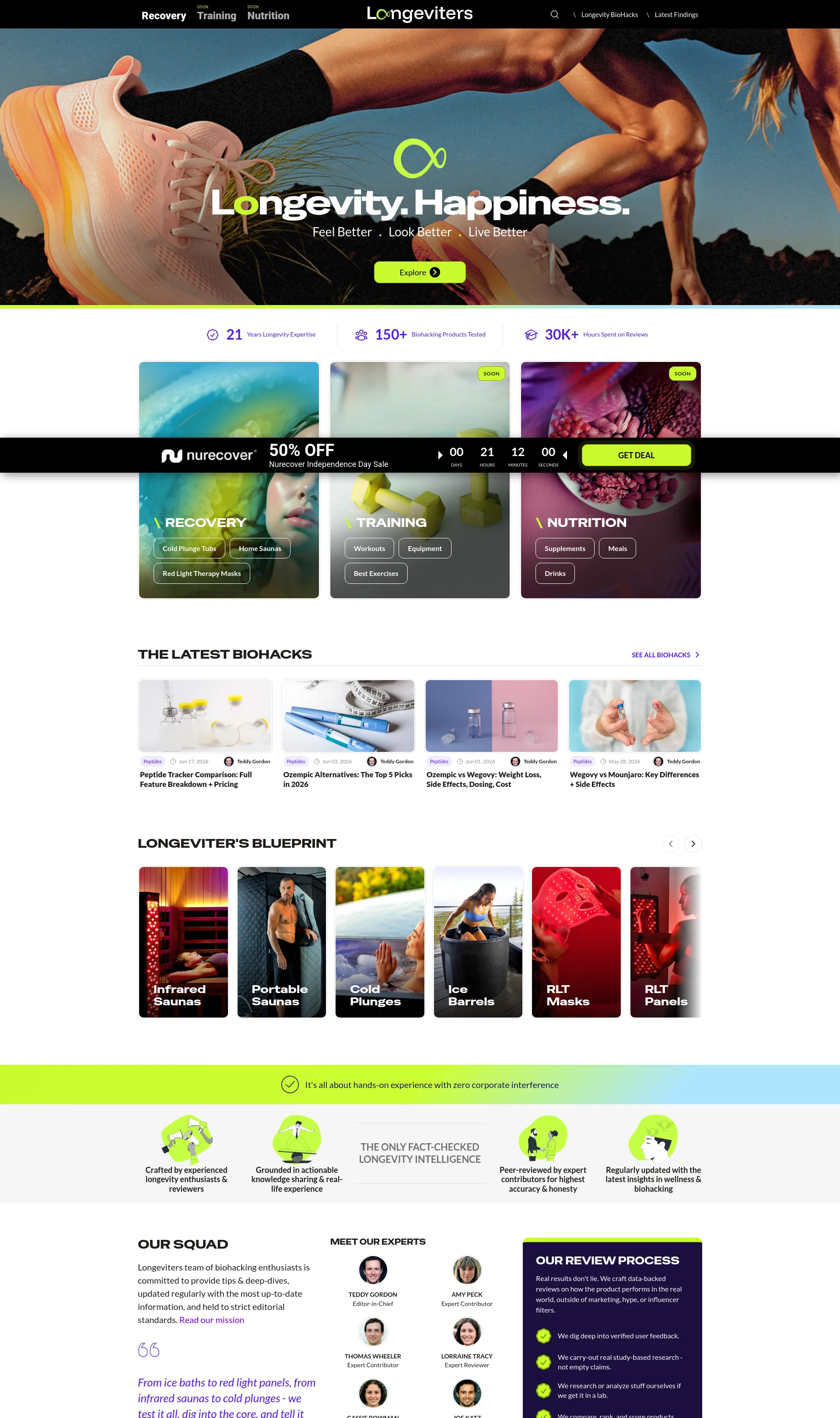 Trusted Longevity Expert Guides & Biohacking Product Reviews