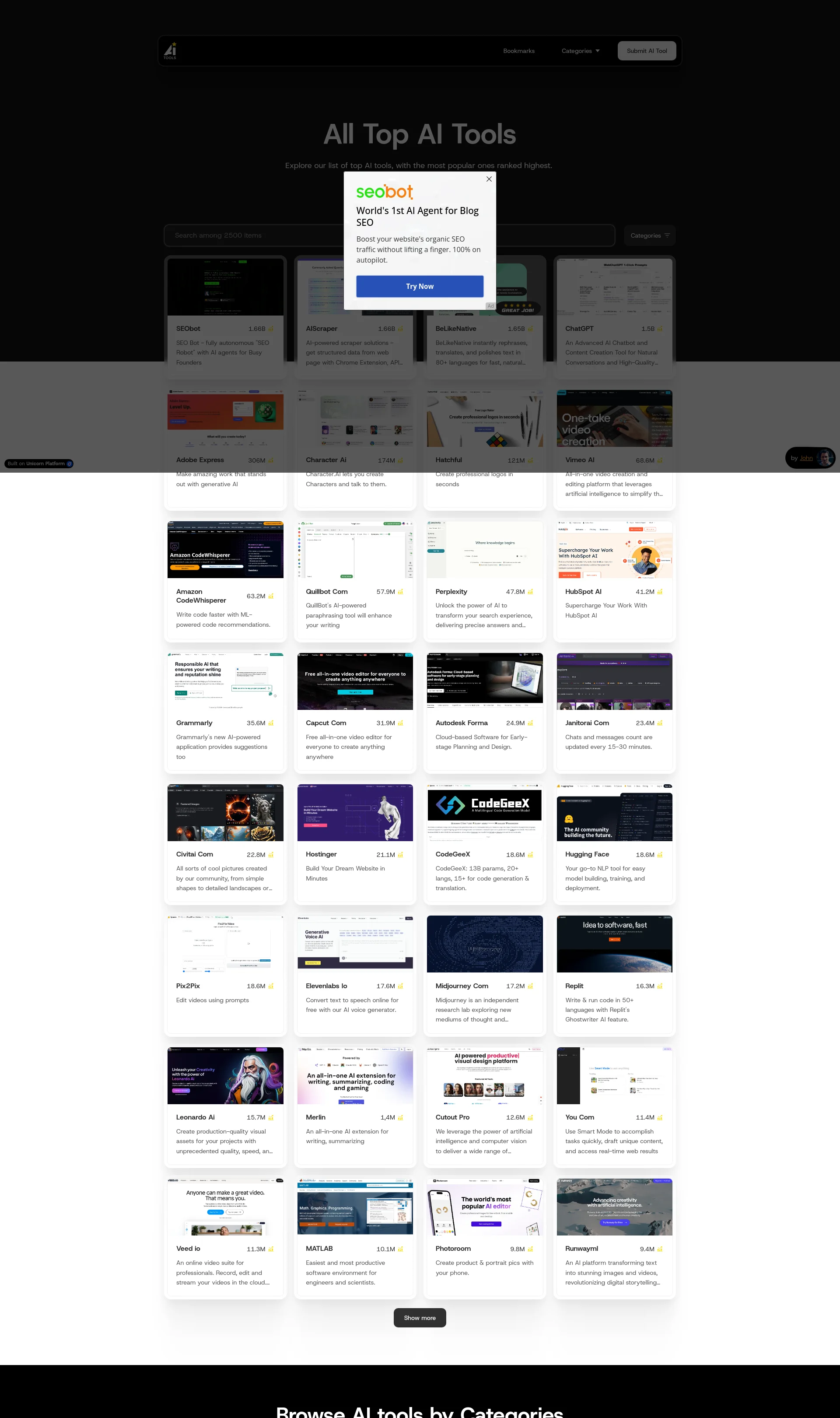 Explore our list of top AI tools, with the most popular ones ranked highest, curated by John Rush
