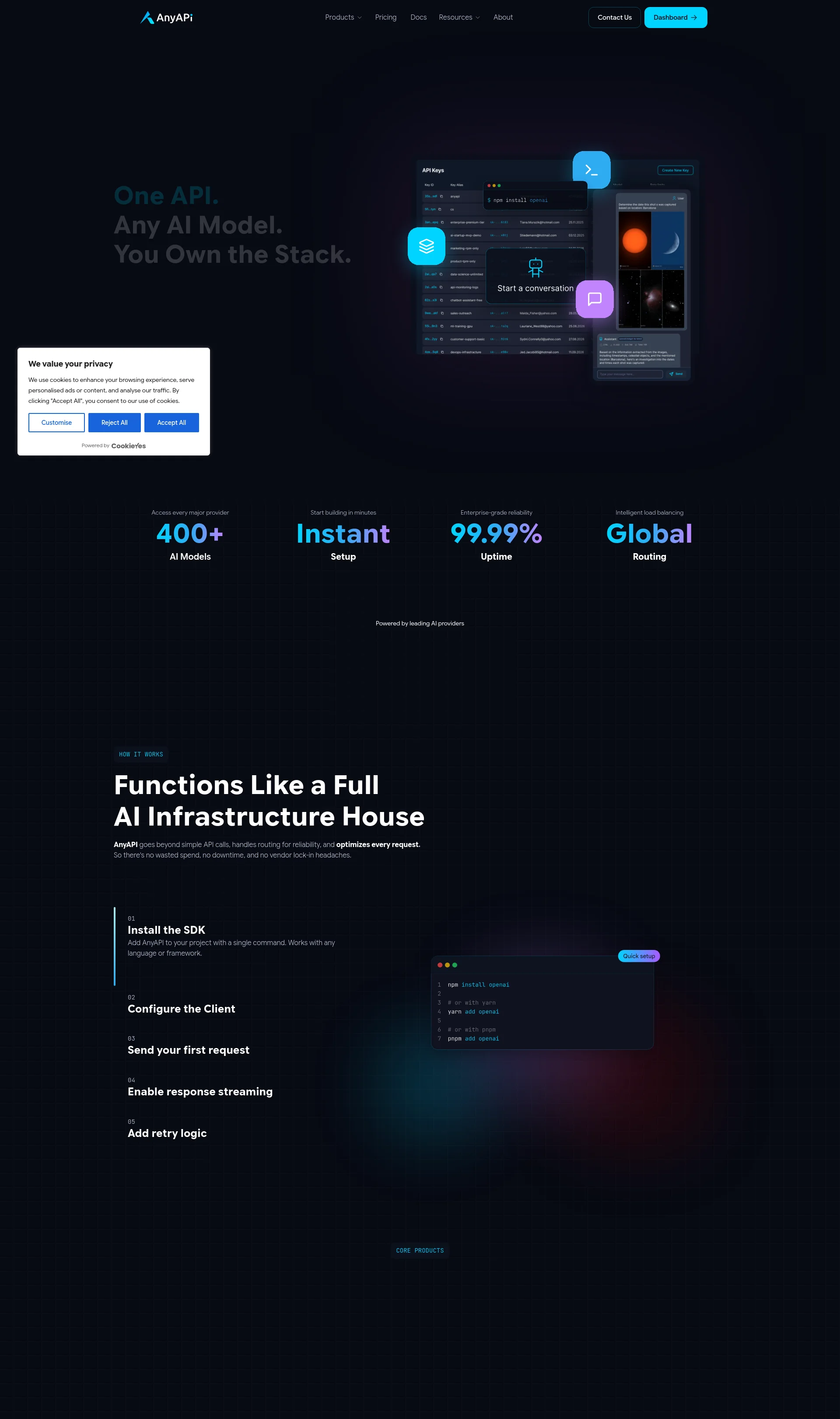 One API for 400+ AI Models