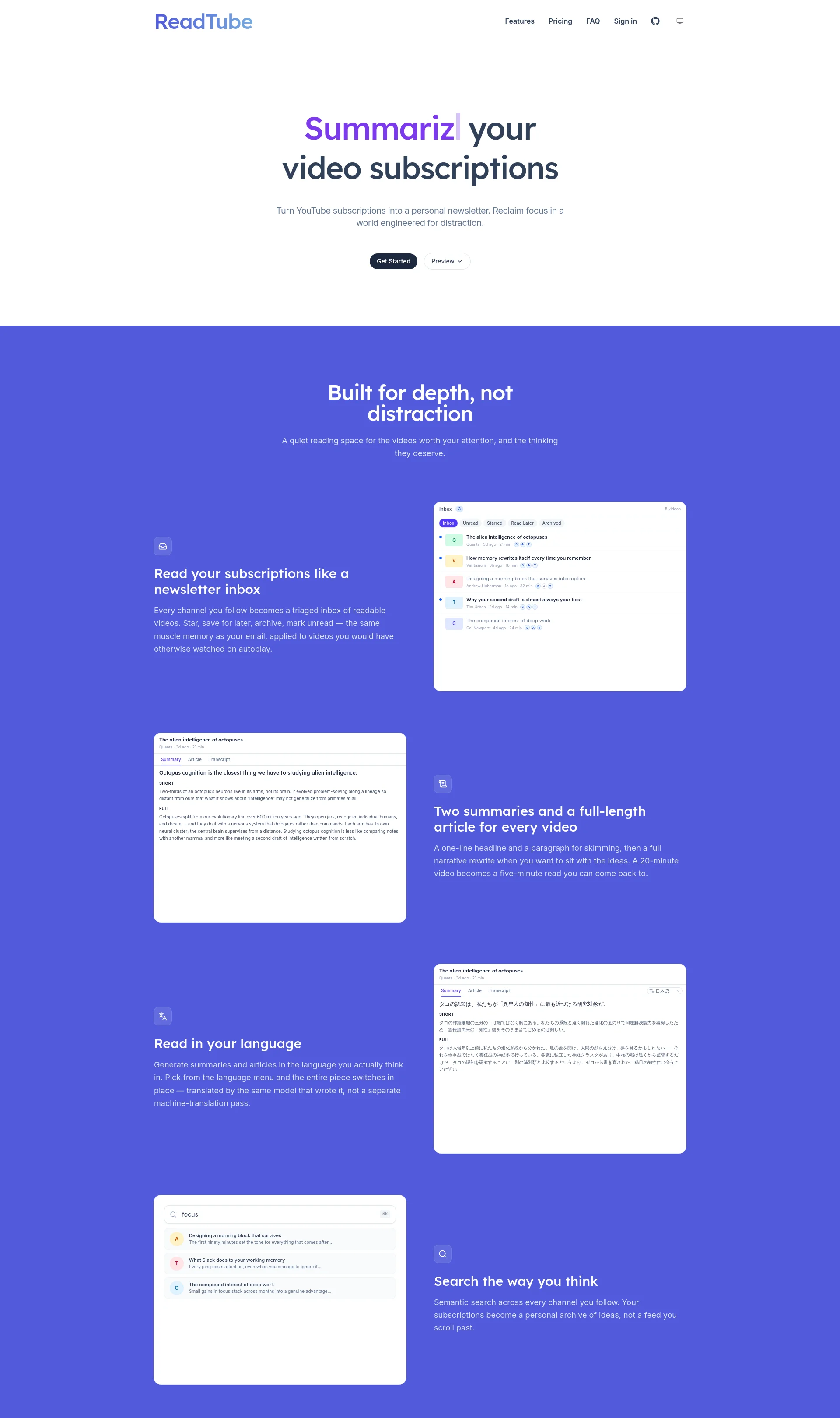 Turn YouTube subscriptions into a personal newsletter