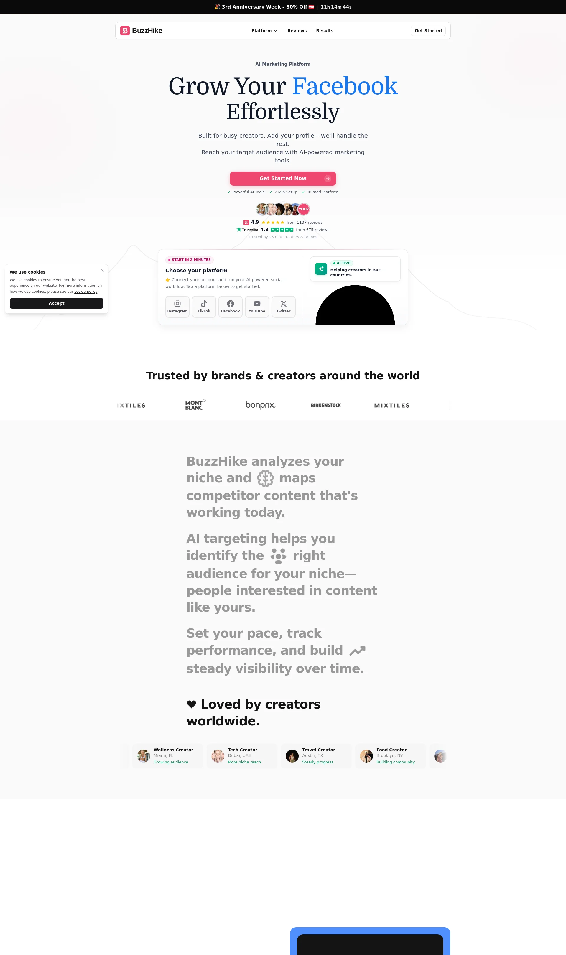 AI Marketing Platform for social media growth