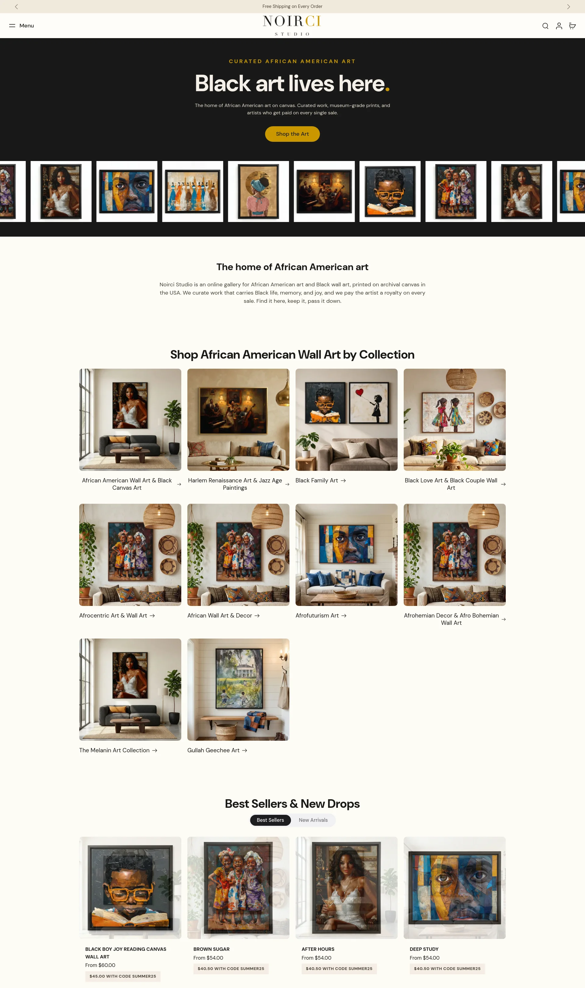 African American Art & Black Wall Art on Canvas