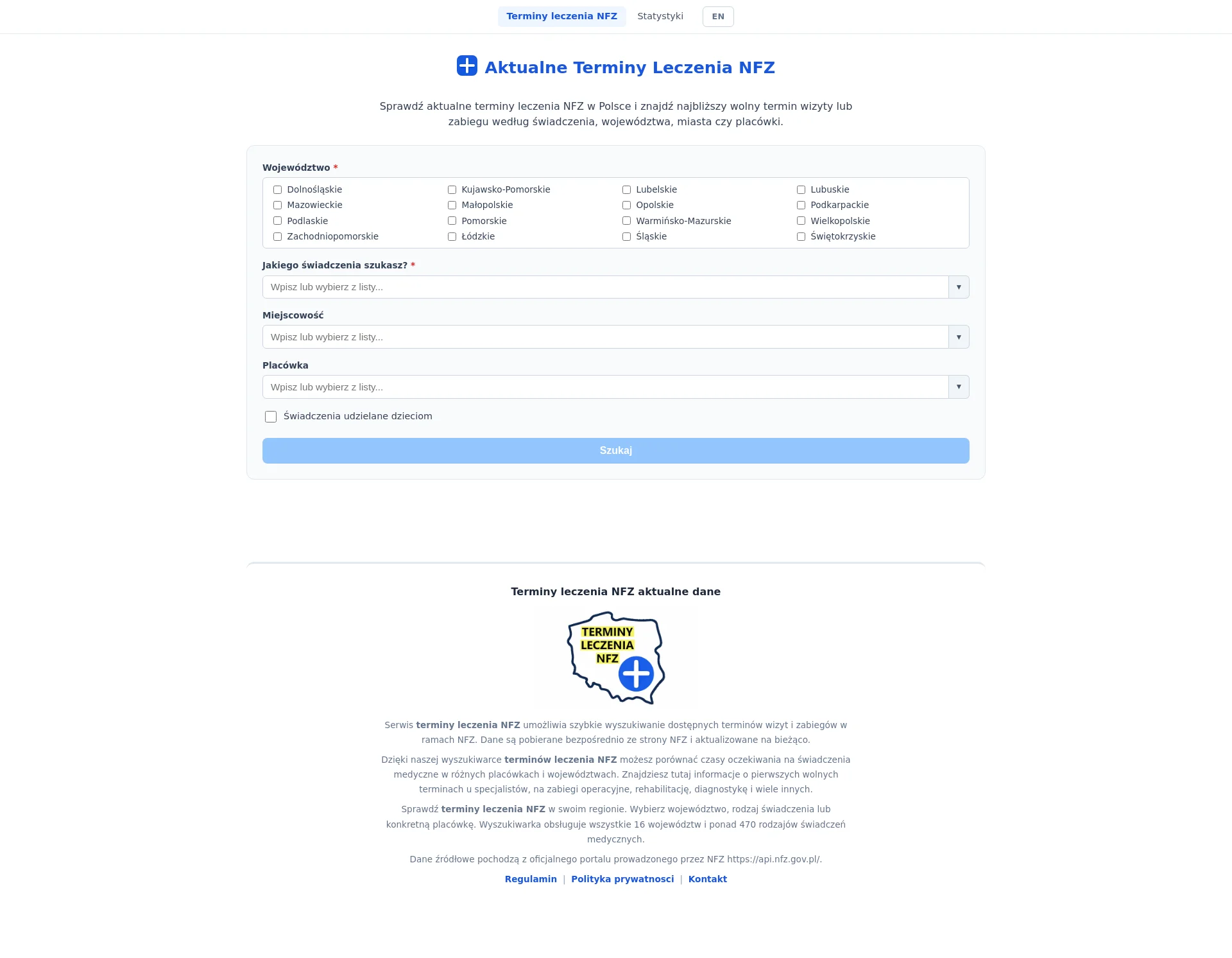 Find the nearest available medical appointment or procedure date in Poland