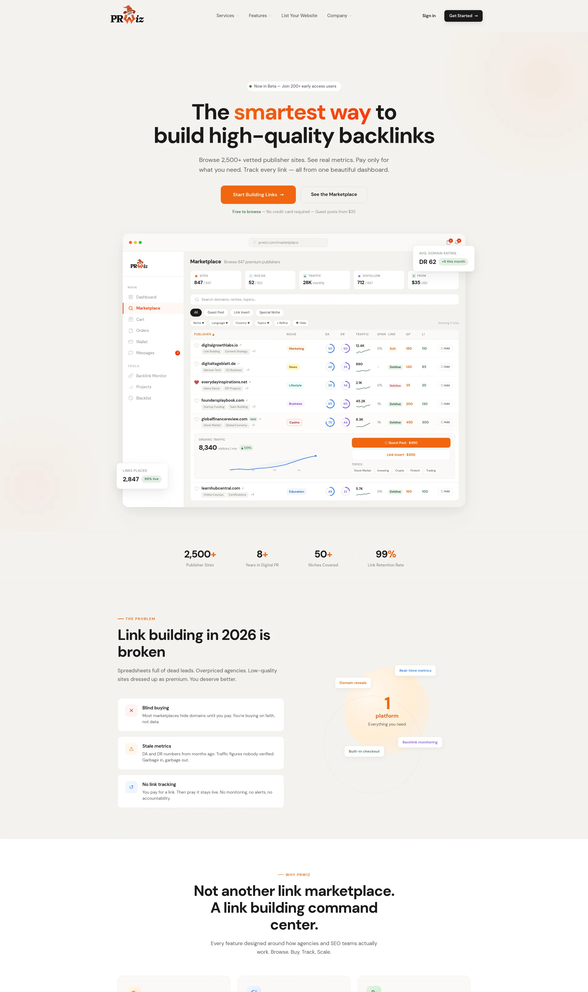AI-First Link Building Marketplace