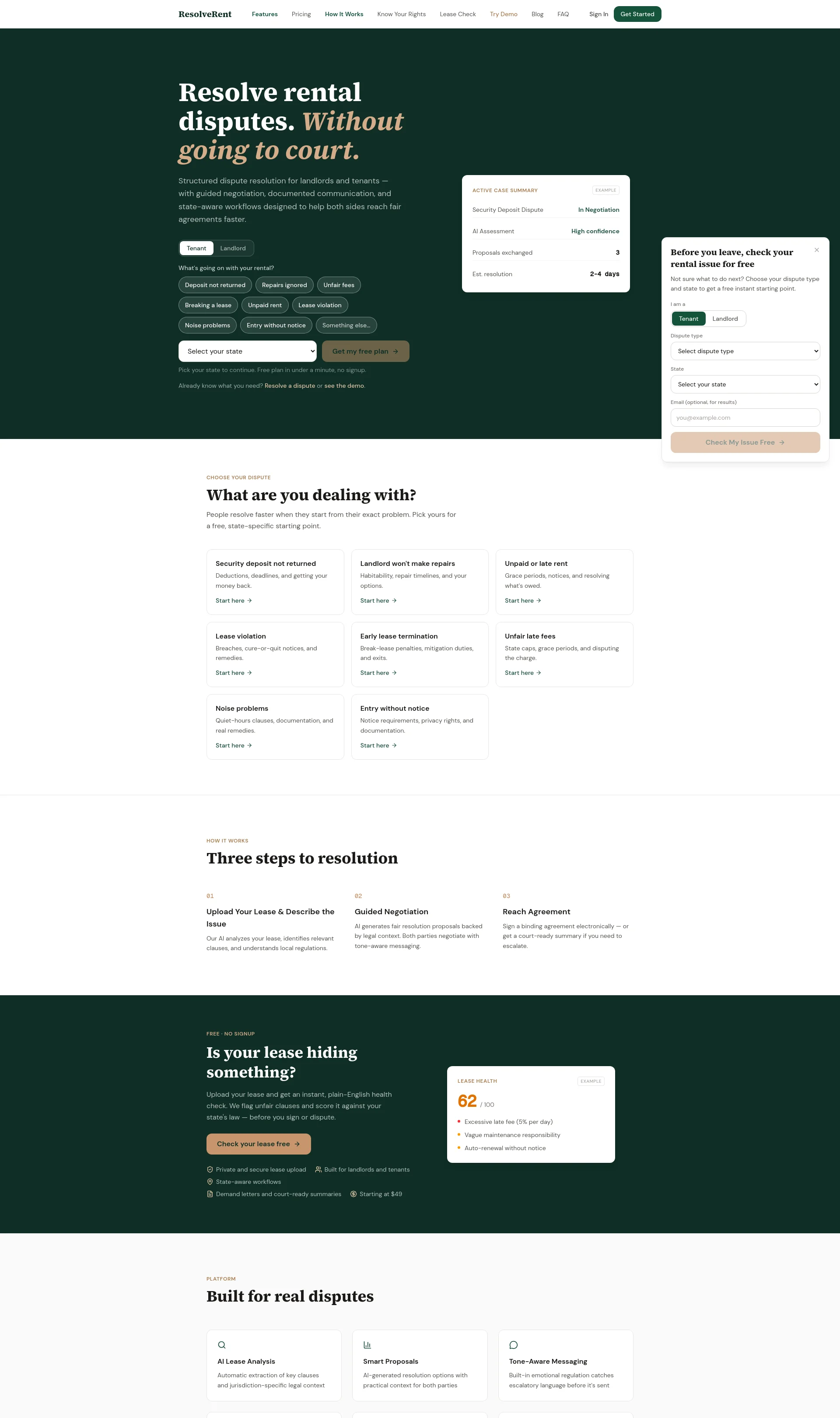 AI-Powered Landlord-Tenant Dispute Resolution