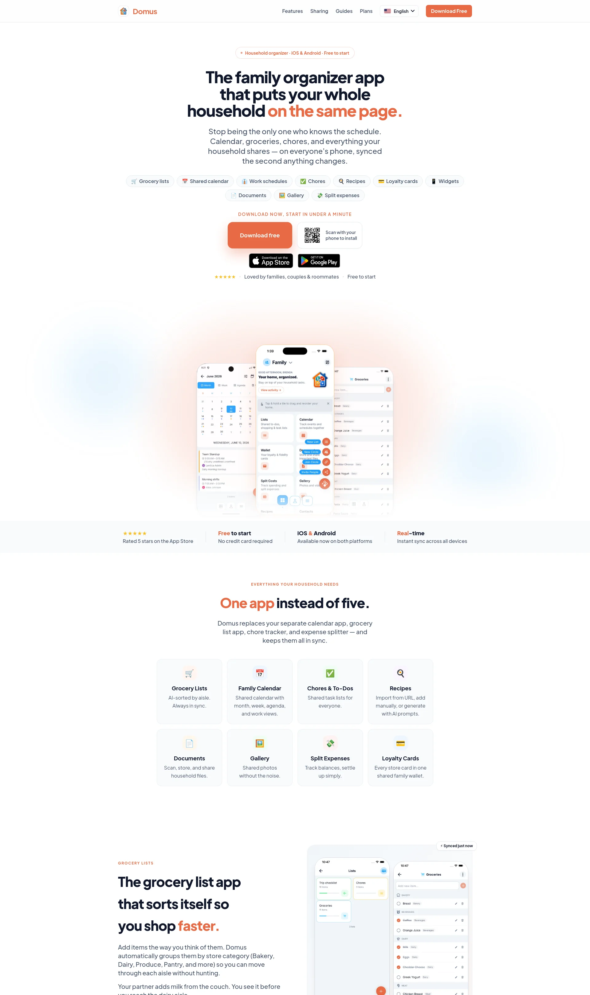 Family Organizer App — Shared Calendar & Lists