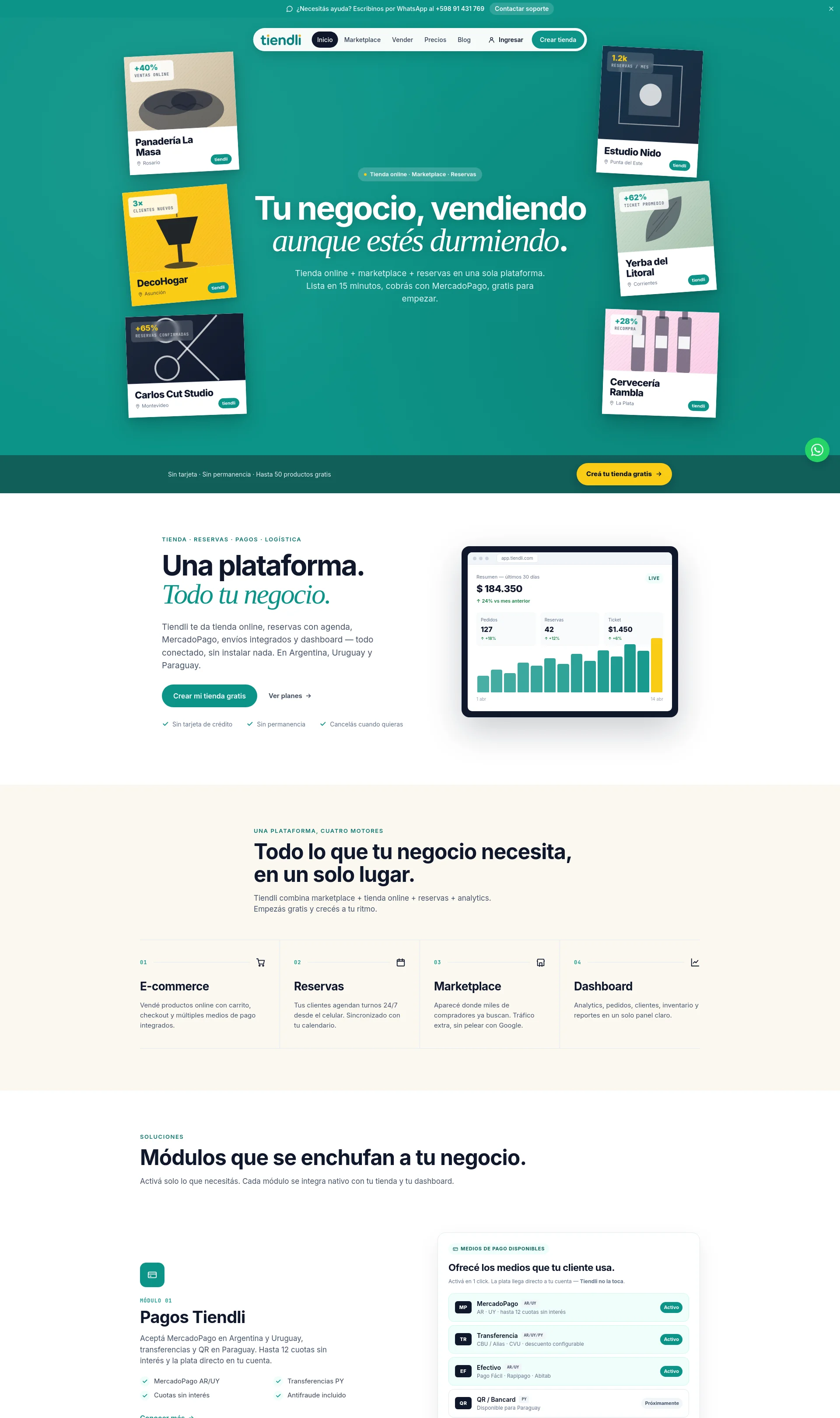 Create your online store in minutes with Tiendli