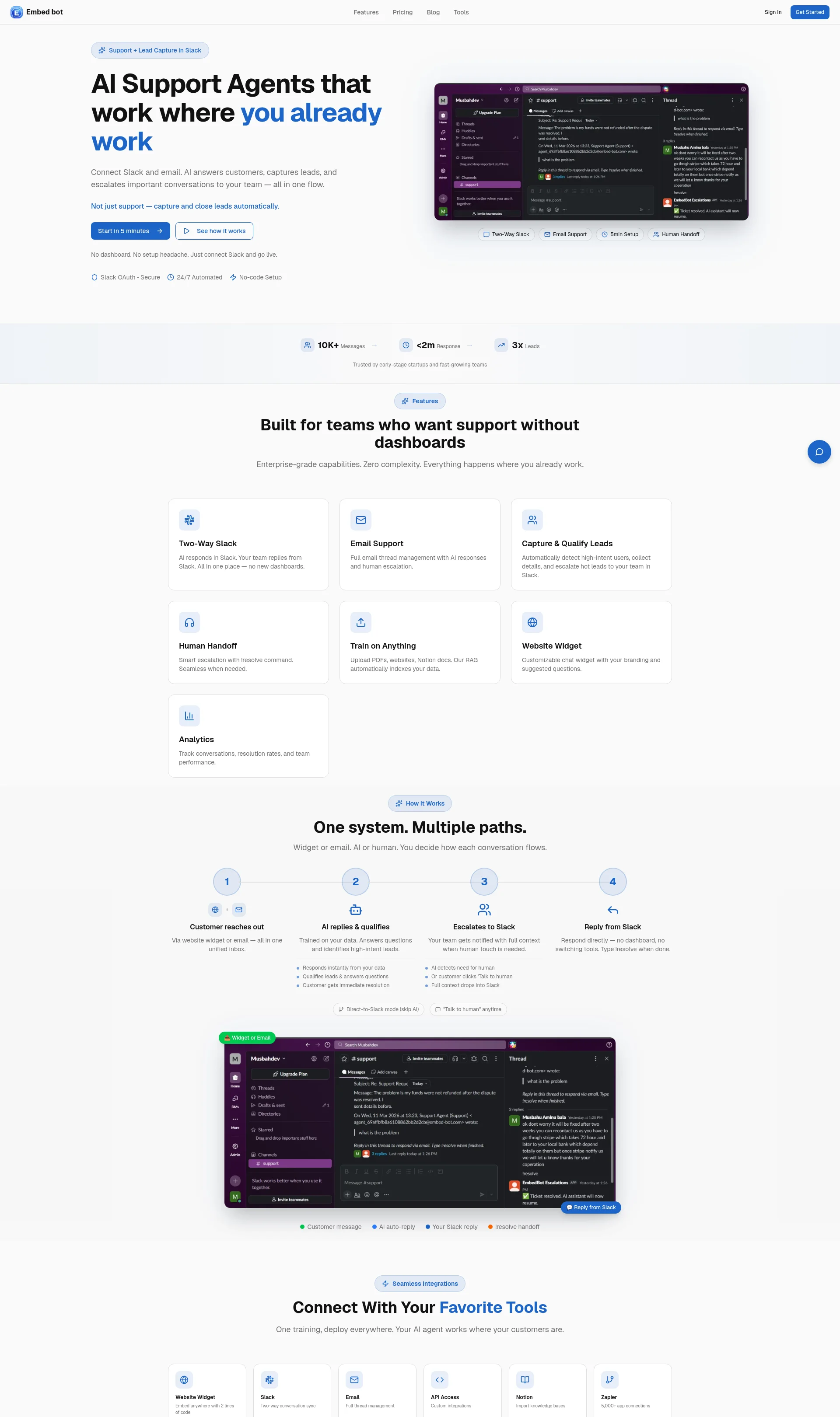 AI support agents that work where you already work