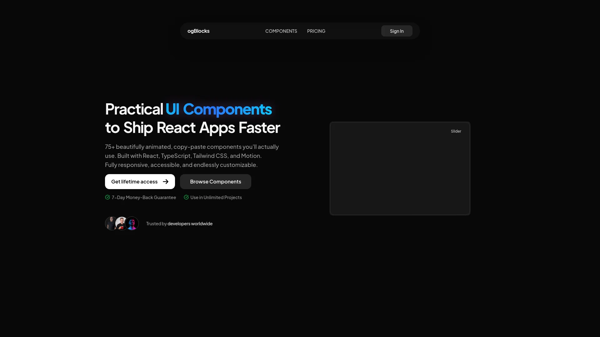 Practical UI Components to Ship React Apps Faster
