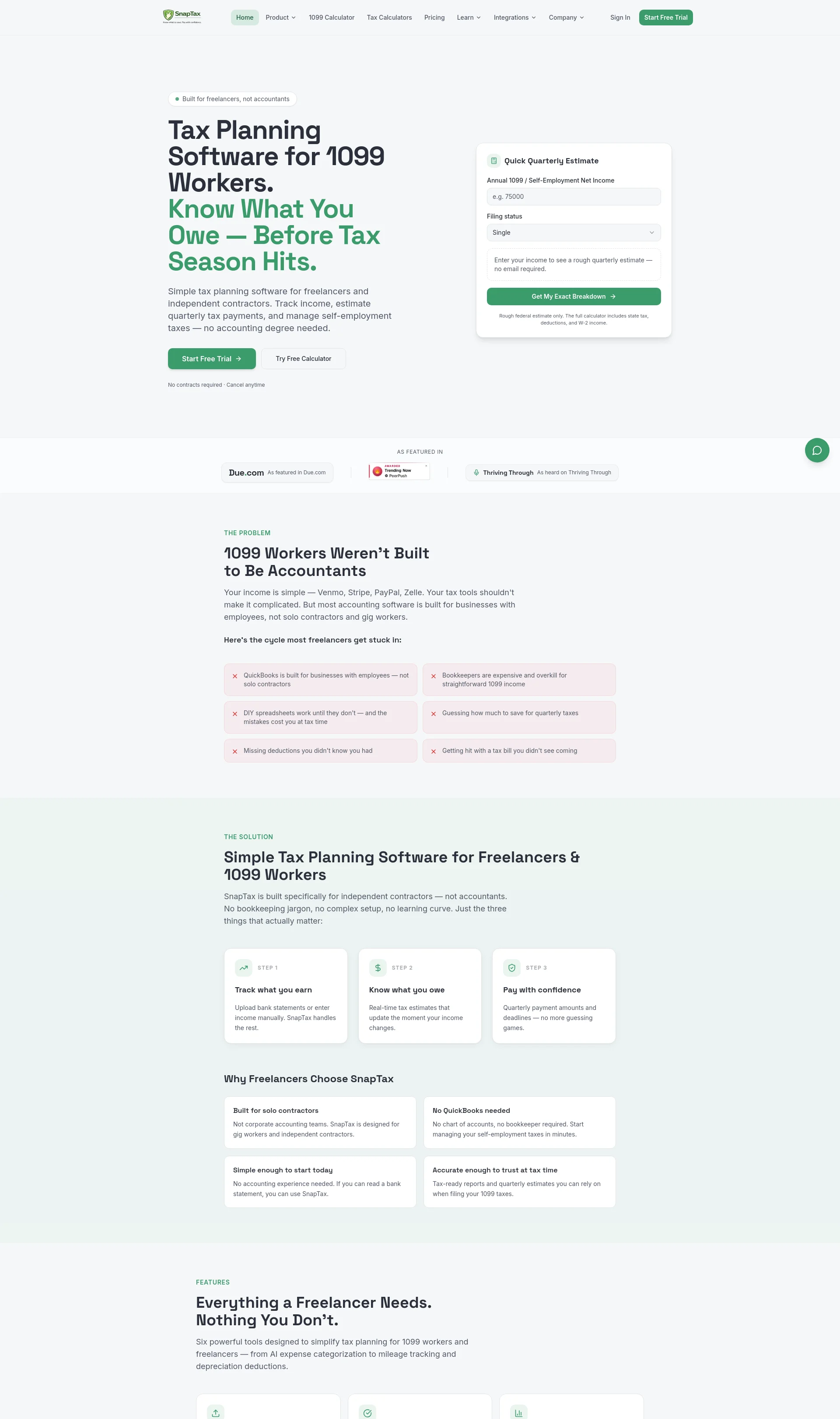 Tax Planning Software for 1099 Workers and Freelancers
