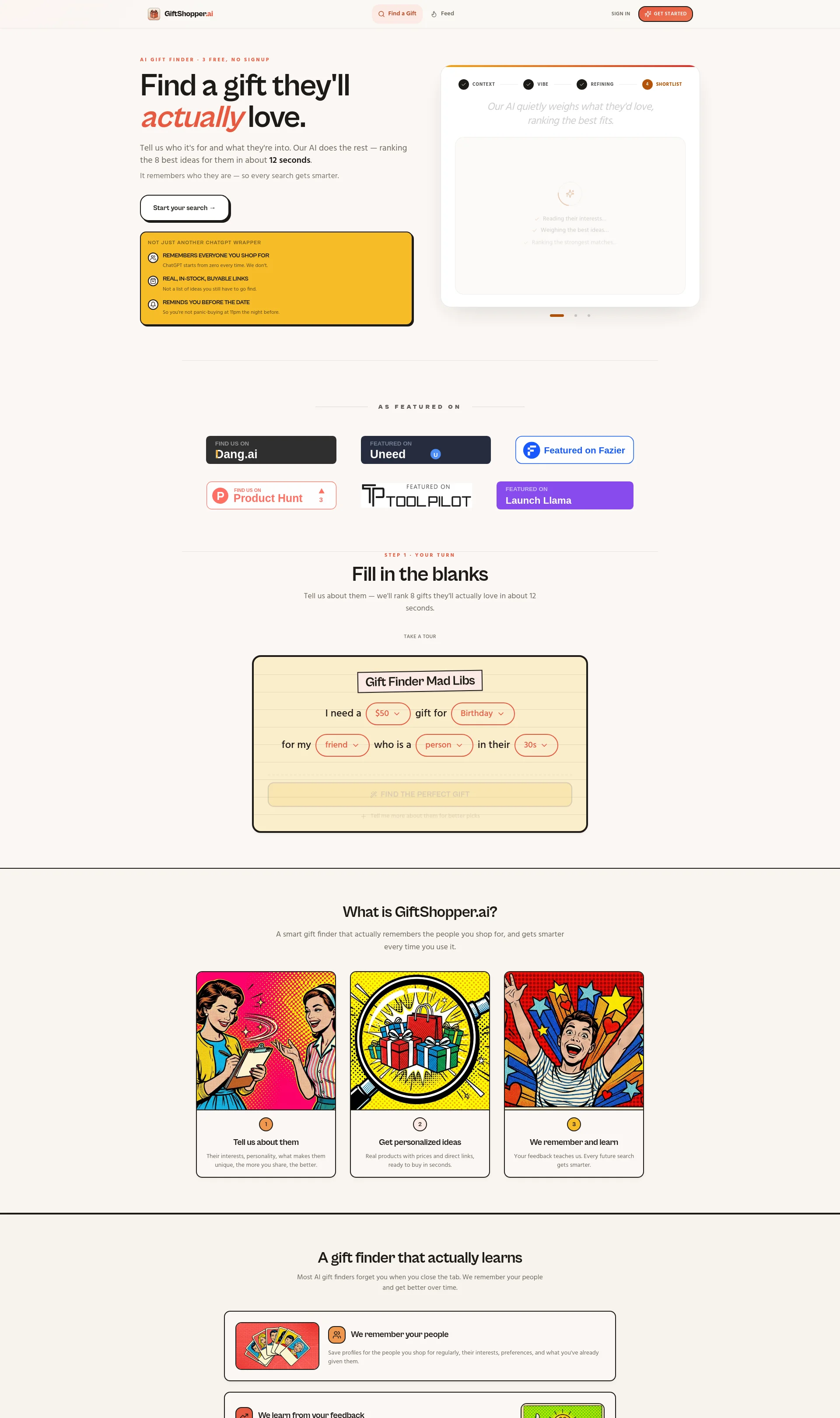 The AI gift finder that remembers your people