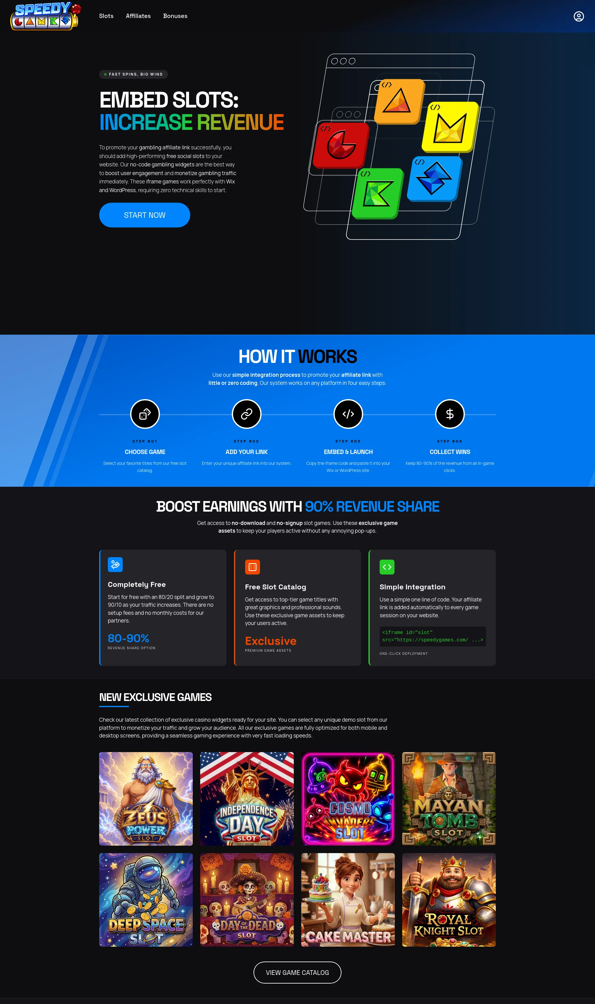 No-Download Slots Widgets for Webmasters