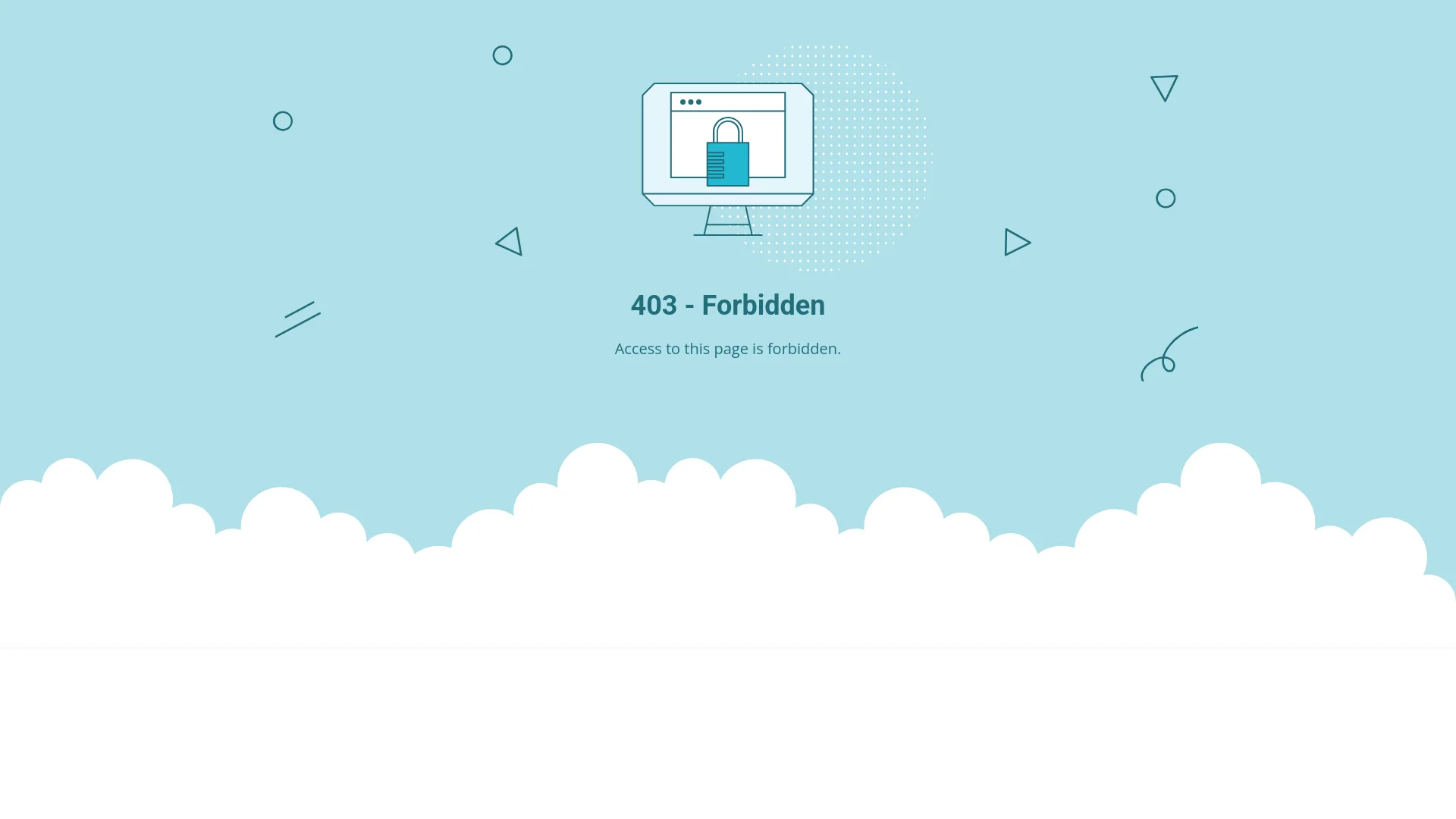 Forbidden access page
