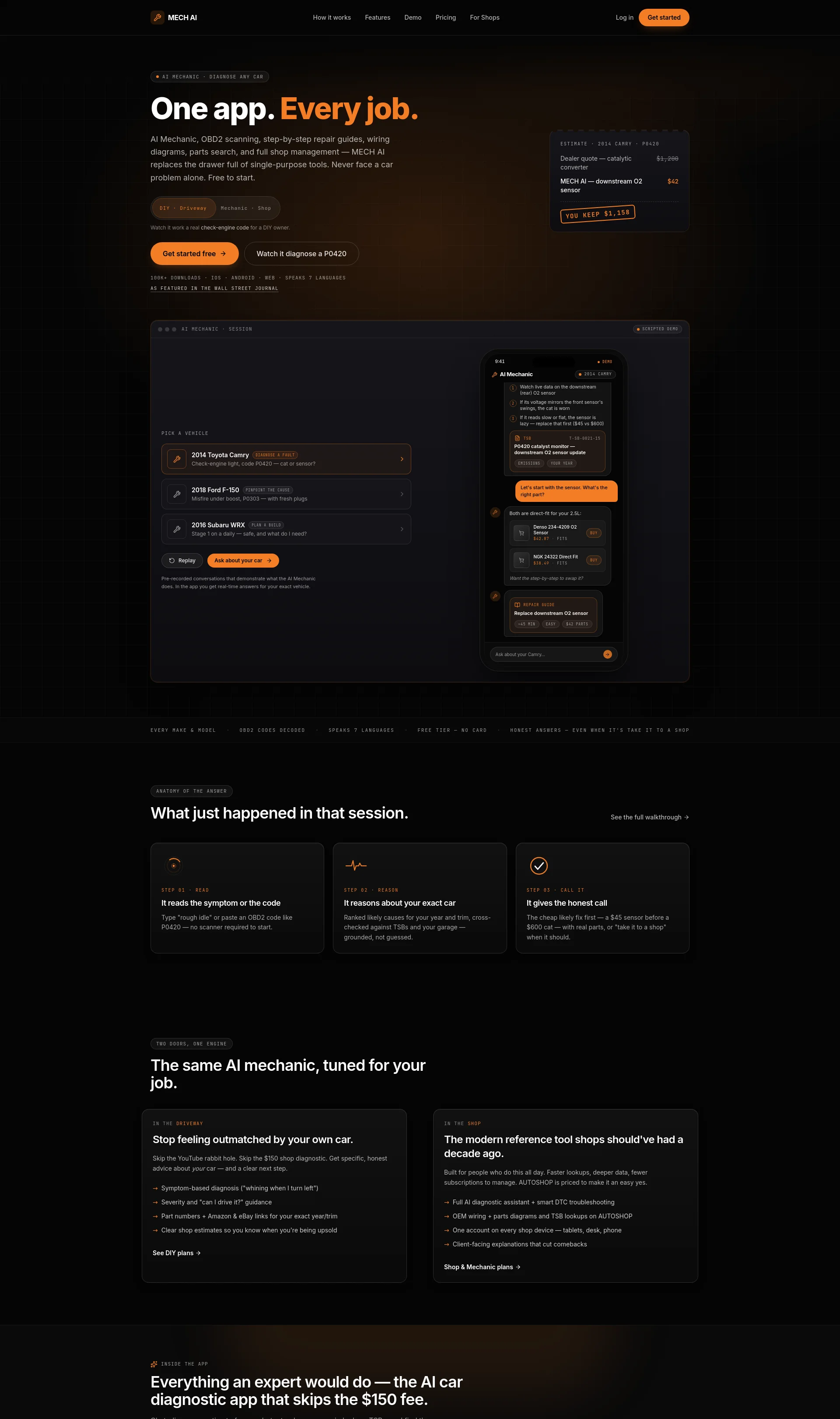 AI Mechanic & Car Repair Diagnostics