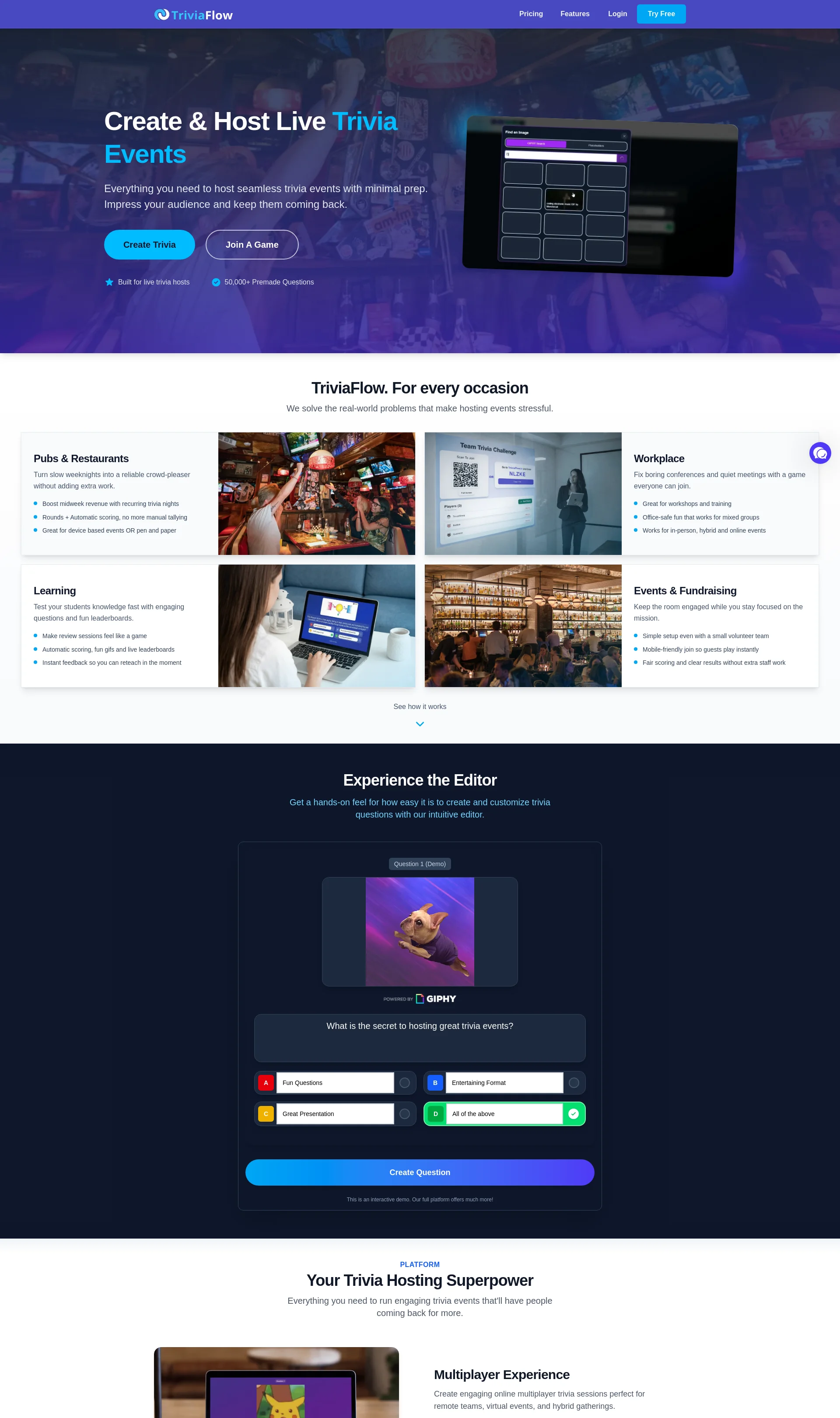 Live Trivia Hosting Software for Events