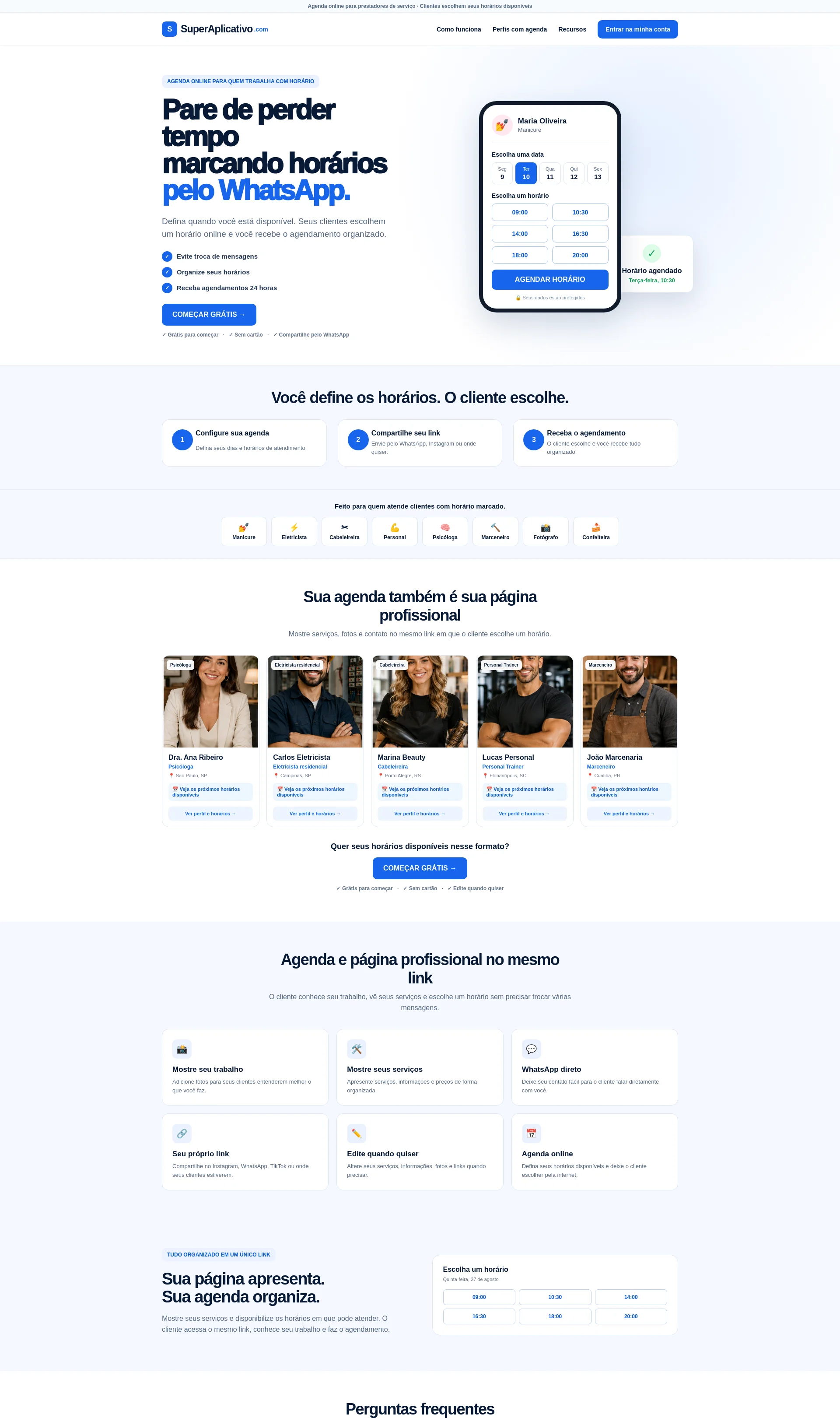 Online scheduling for service providers