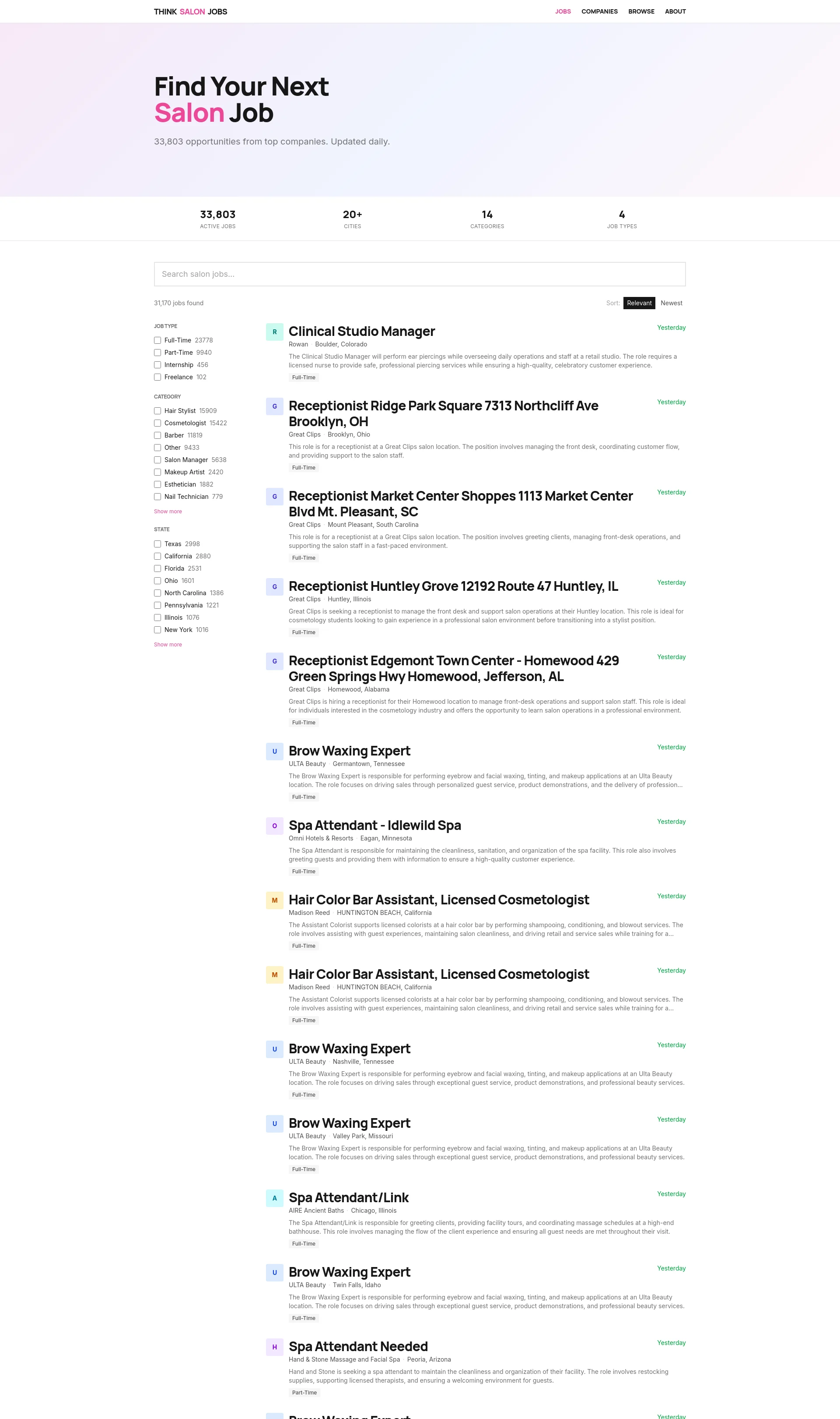 Think Salon Jobs