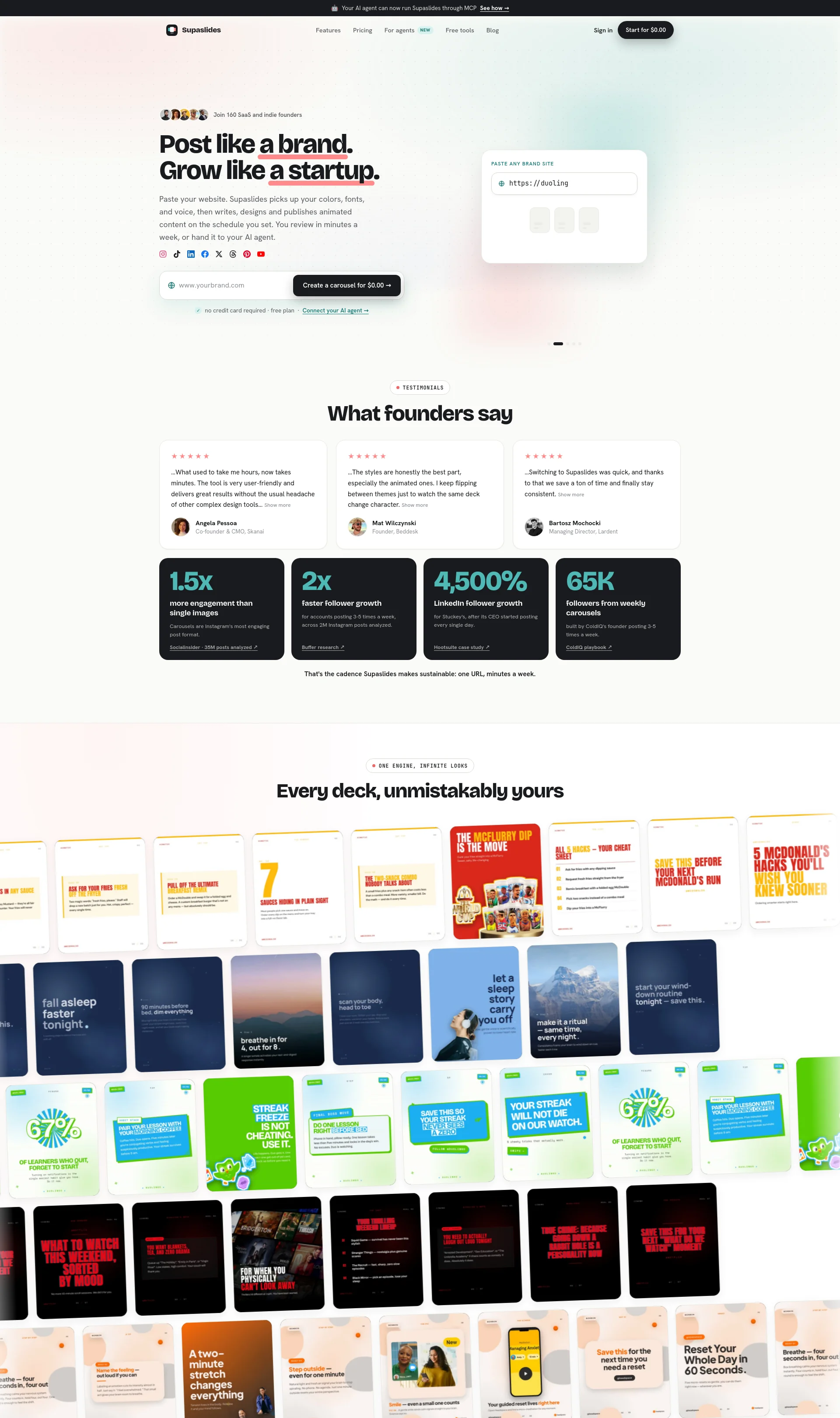 AI Animated Carousel Generator for Instagram, TikTok, LinkedIn & more
