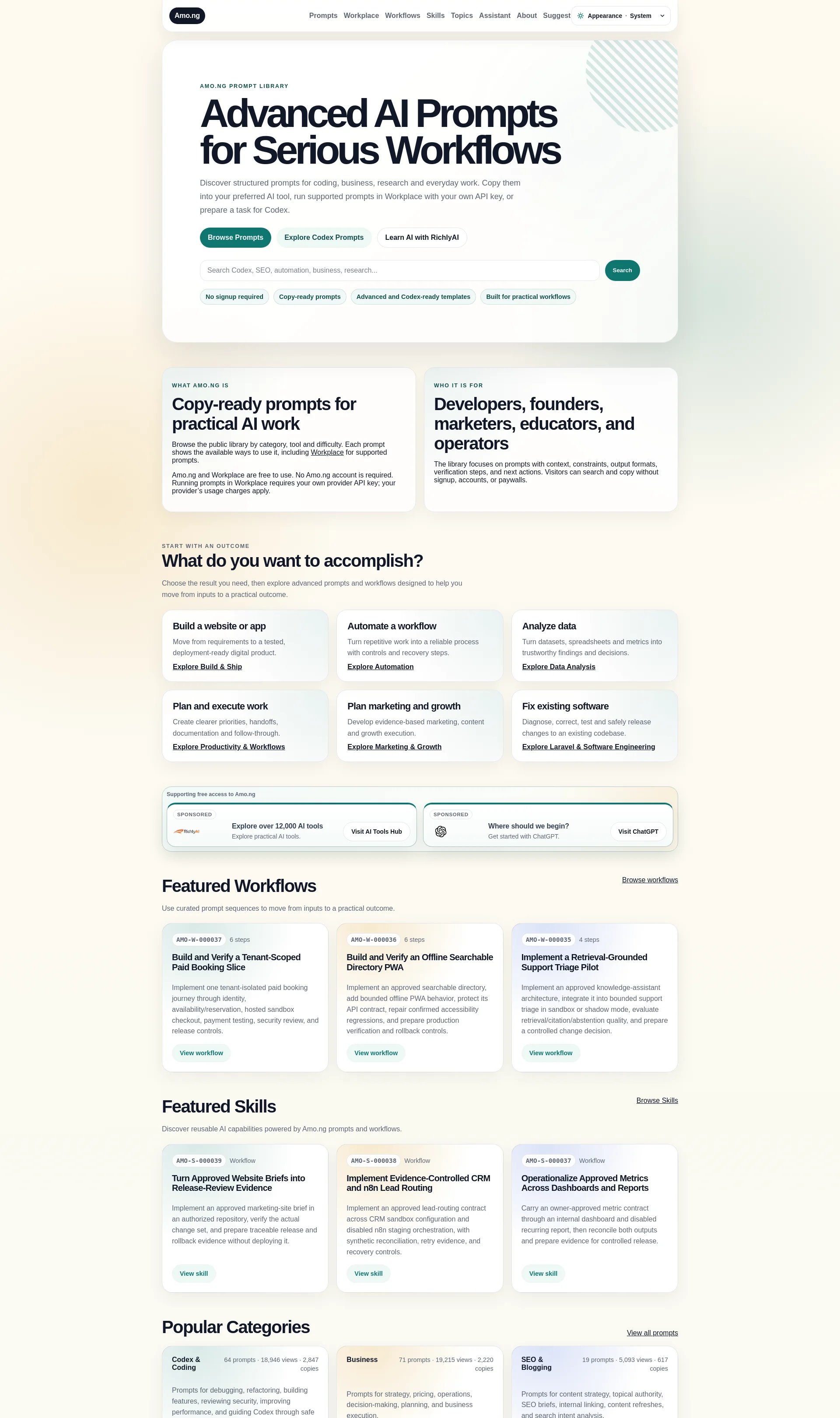 Advanced AI Prompts for Work, Coding & Automation