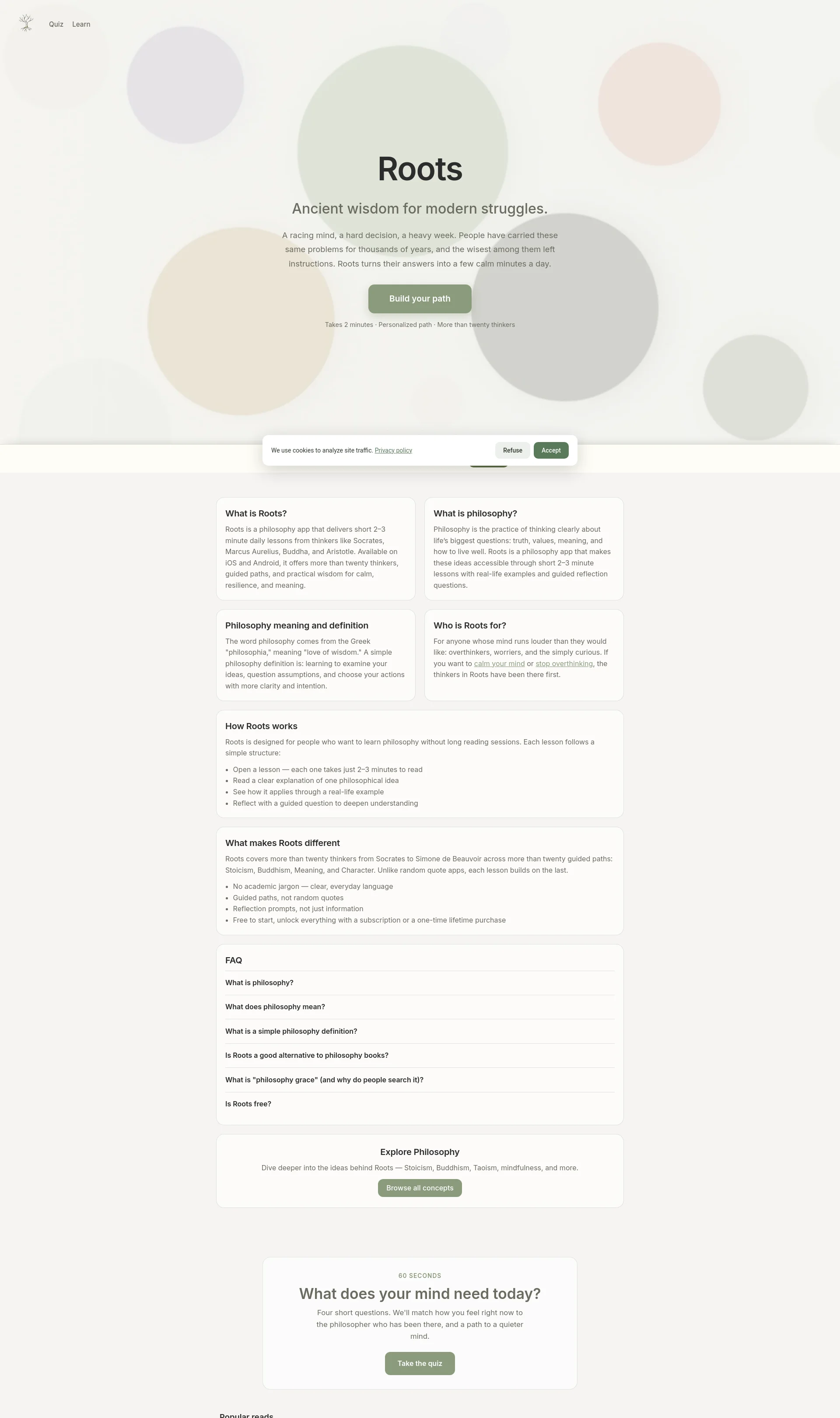Gentle Philosophy App: Daily 2–3 Minute Lessons