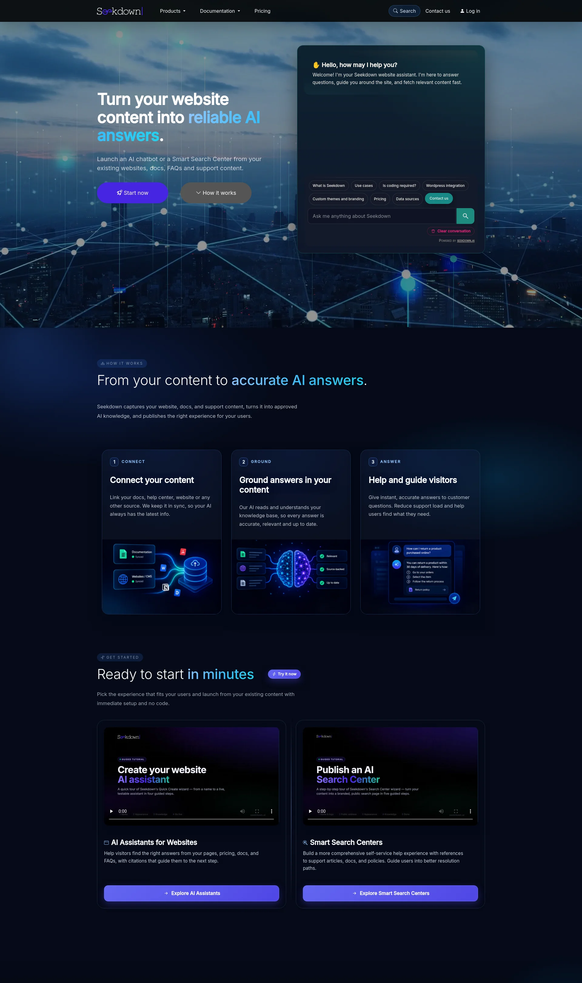 Website AI Assistants and Chatbots made simple