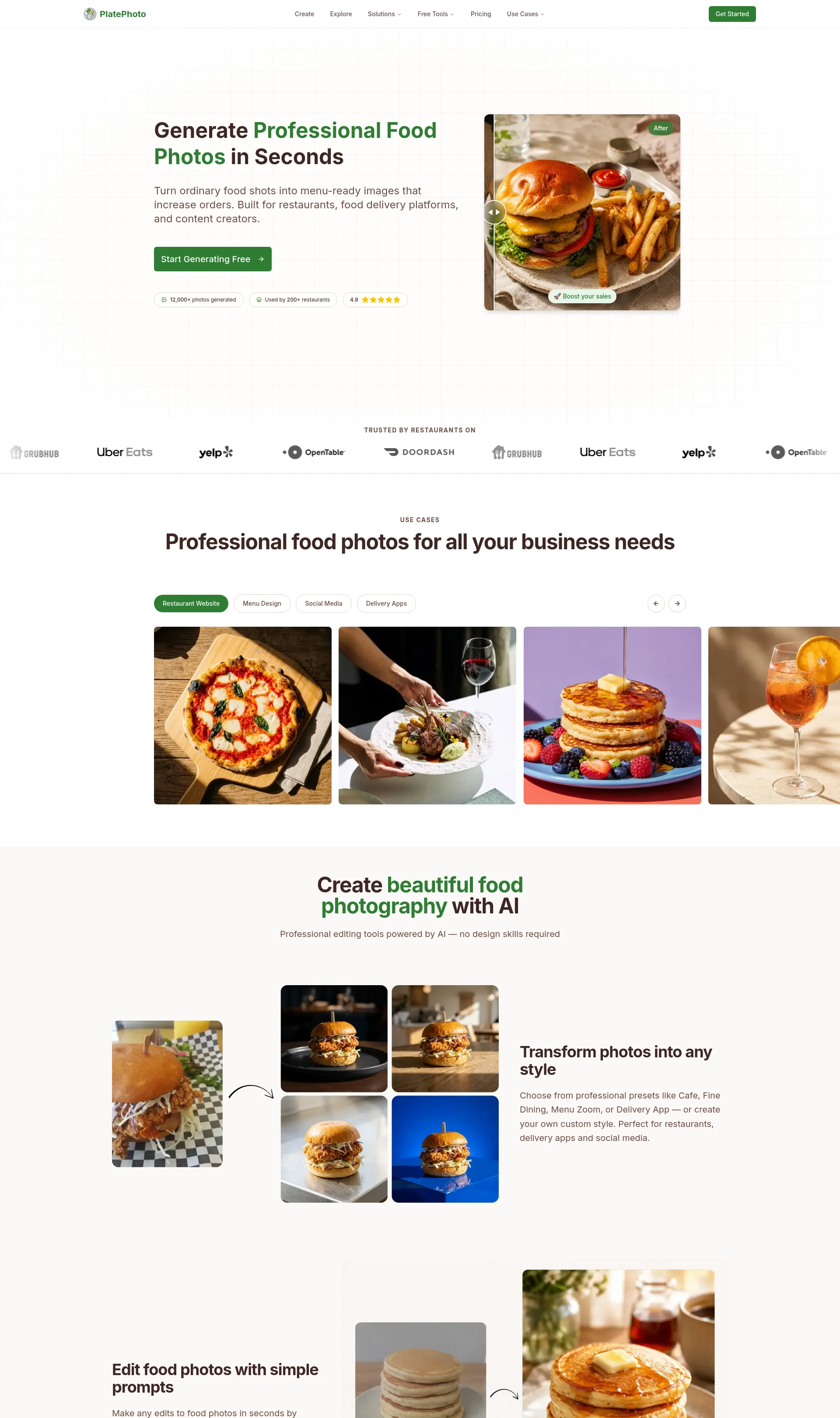 Food Photo Editor for Restaurants & Menus