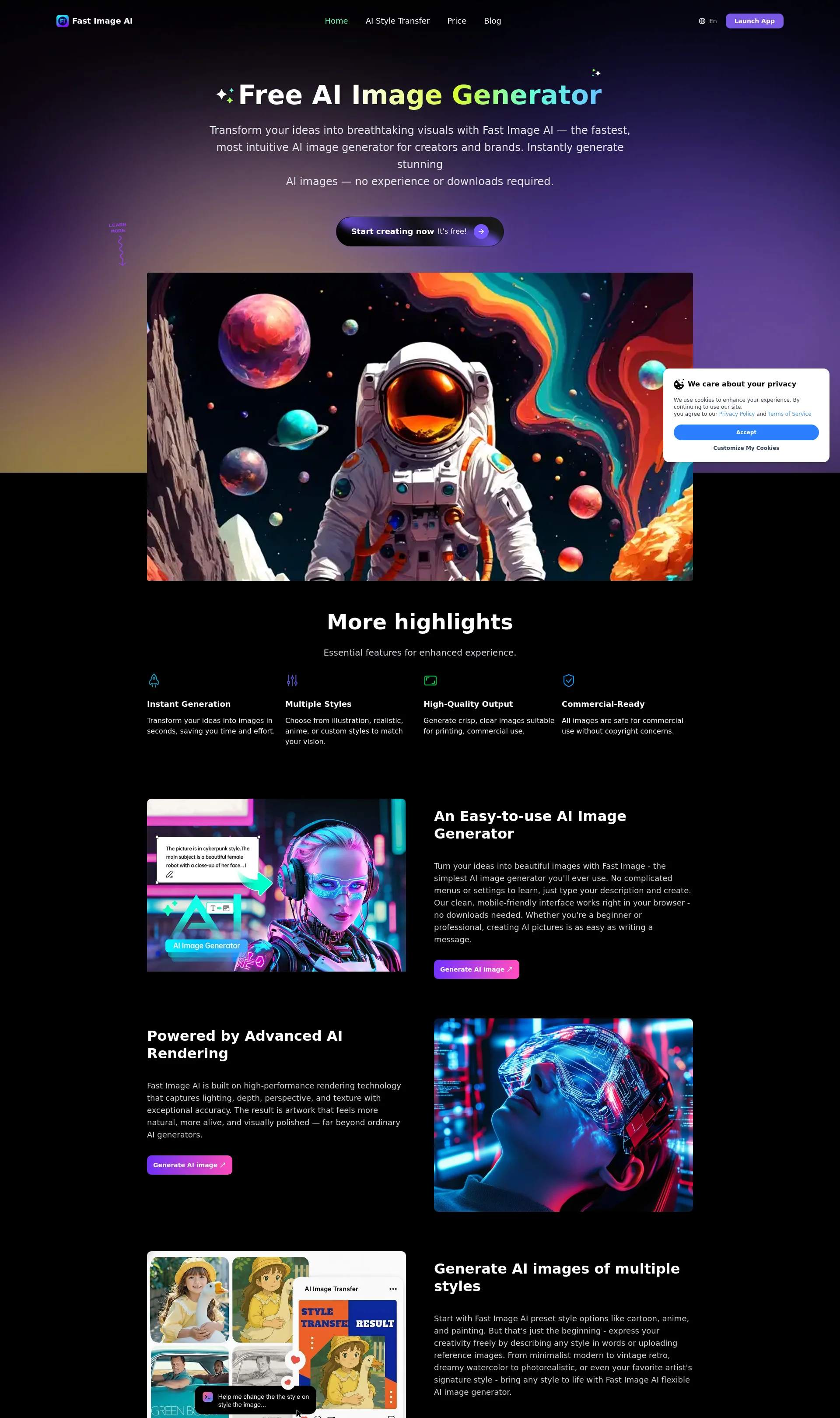 Free Online Convert Image to Any Style