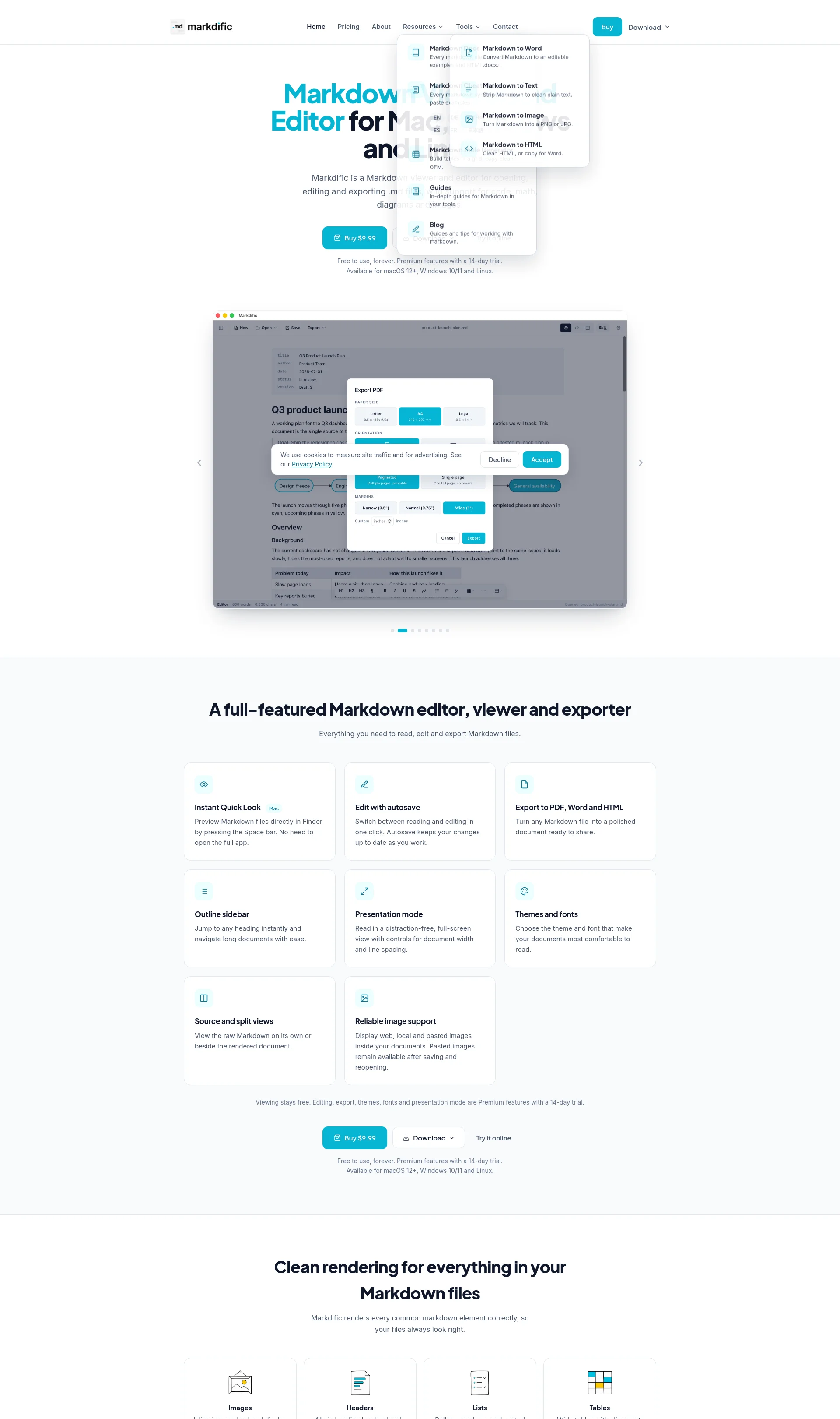 Markdown Viewer & Editor for Mac, Windows and Linux