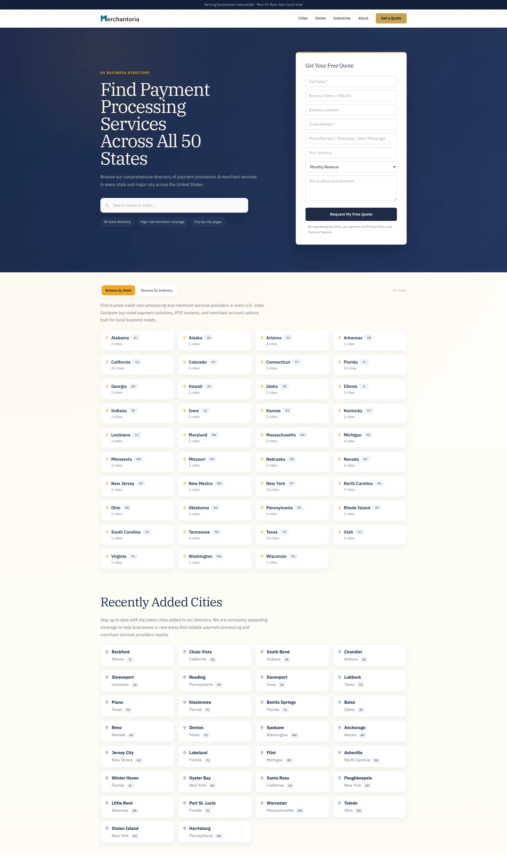 Find Payment Processing Services Across the United States