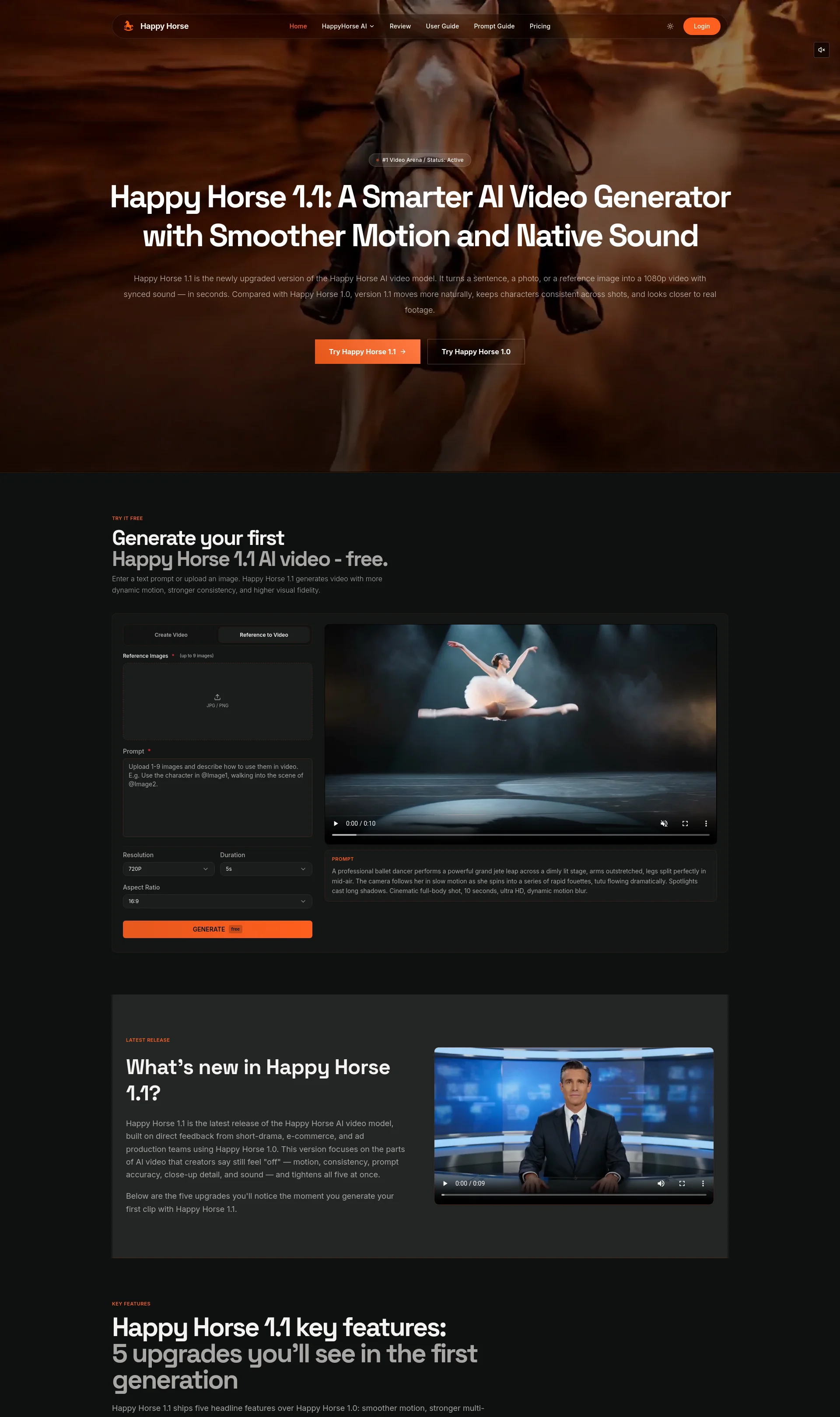 Free AI Video Generator with Sound, 1080p