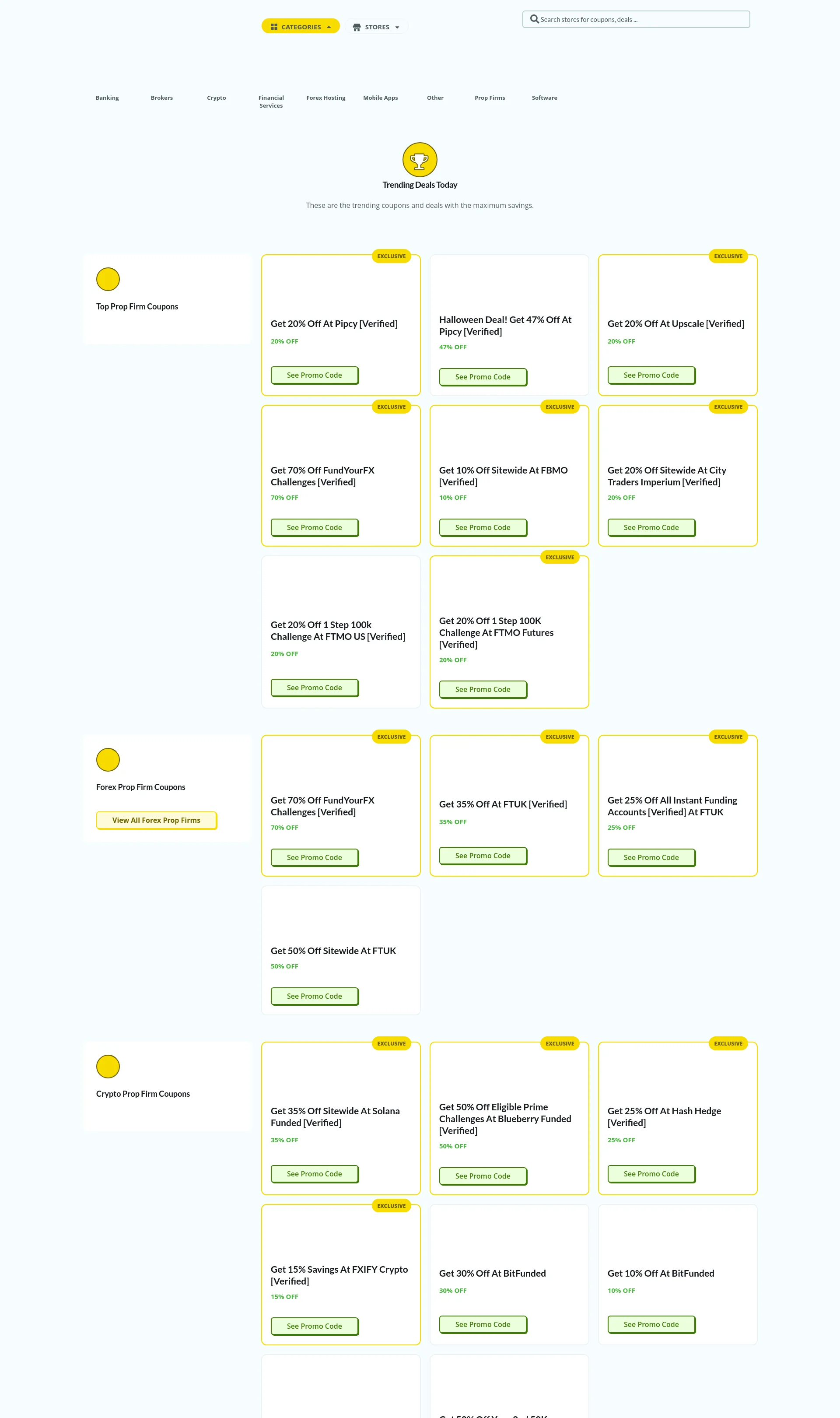 Discount Codes for Prop Firms, Brokers and More