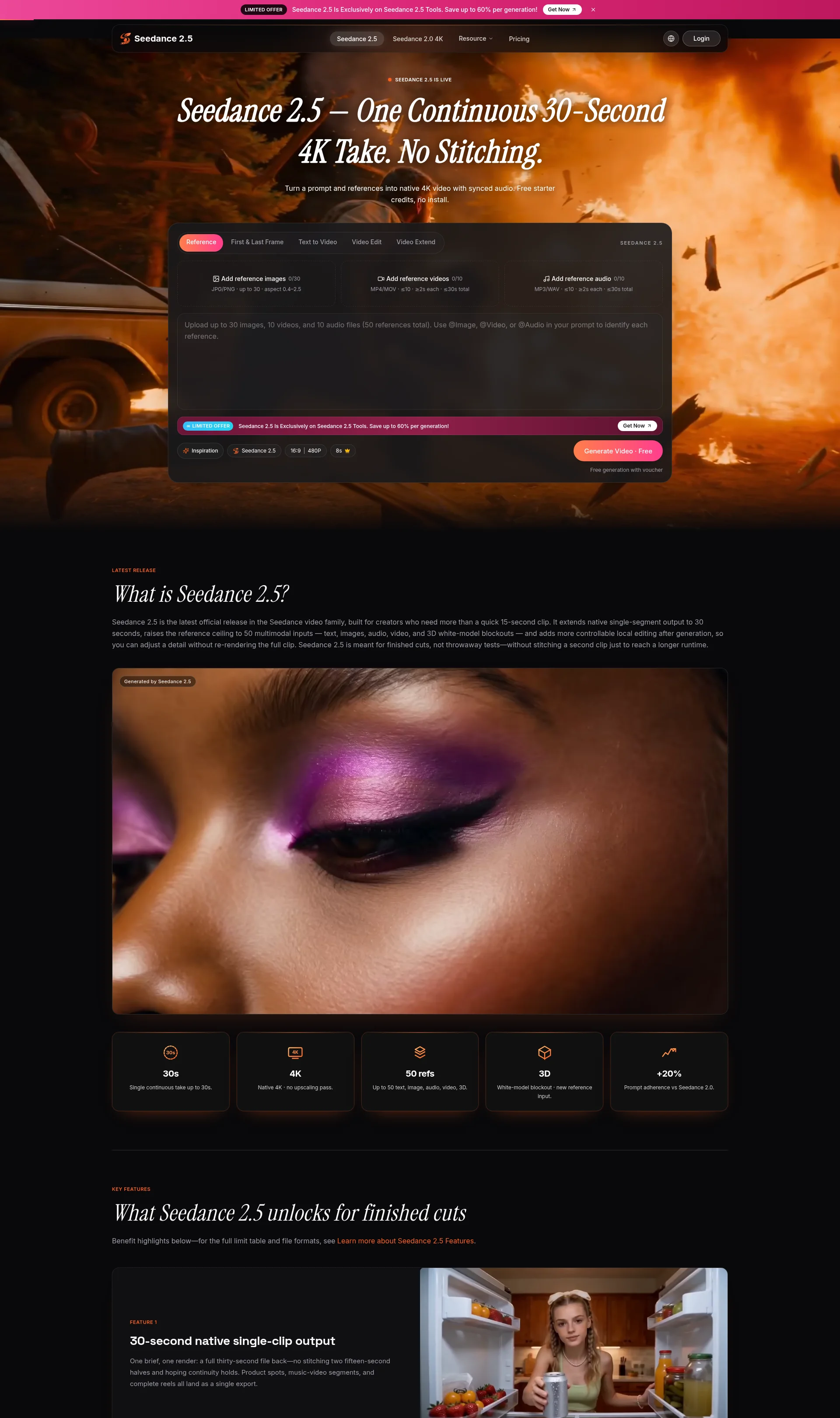 Free, 30s 4K Video AI Generator